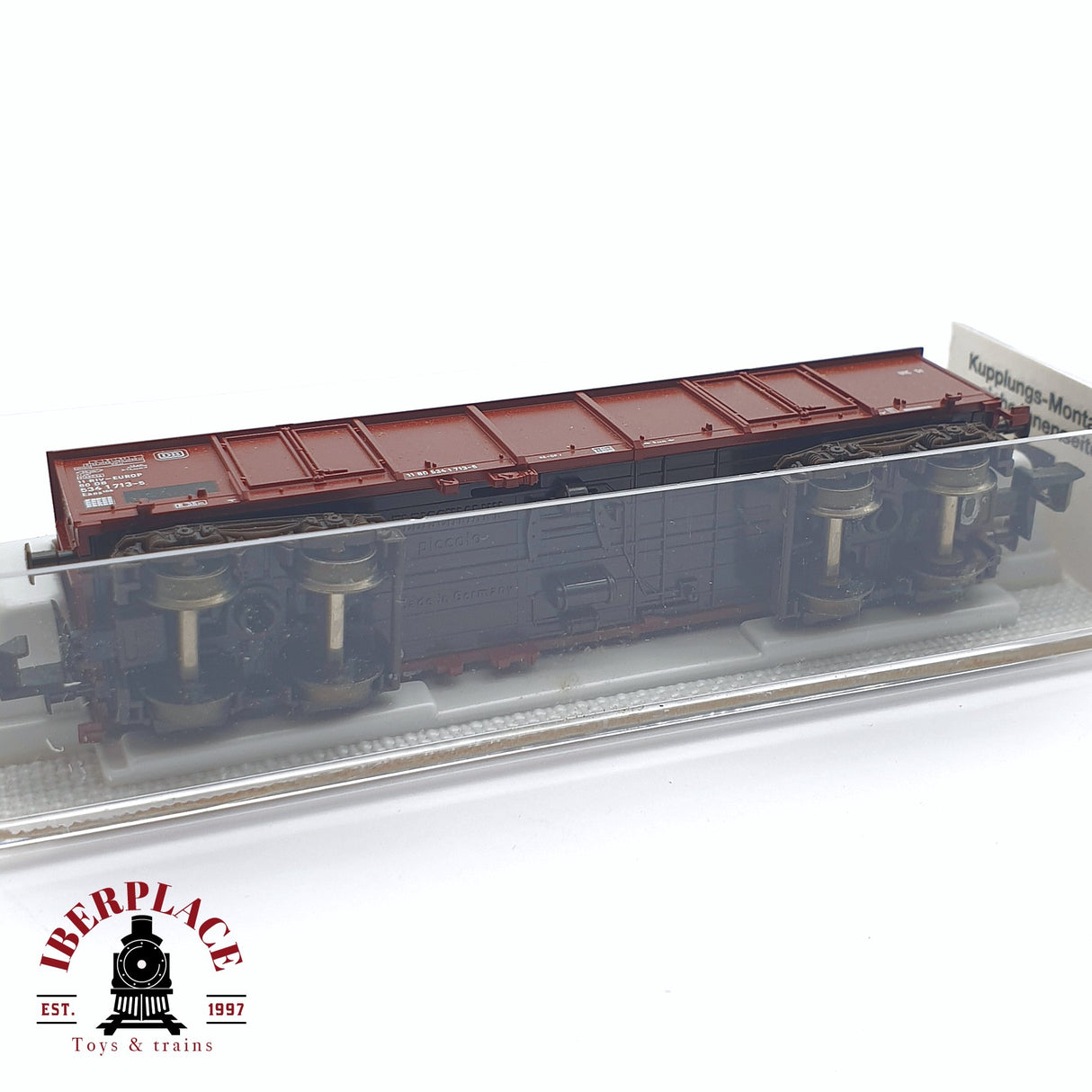 ♻️ 2 mano - Fleischmann 8283K vagón bordes altos EUROP DB N escala 1:160 TEN03