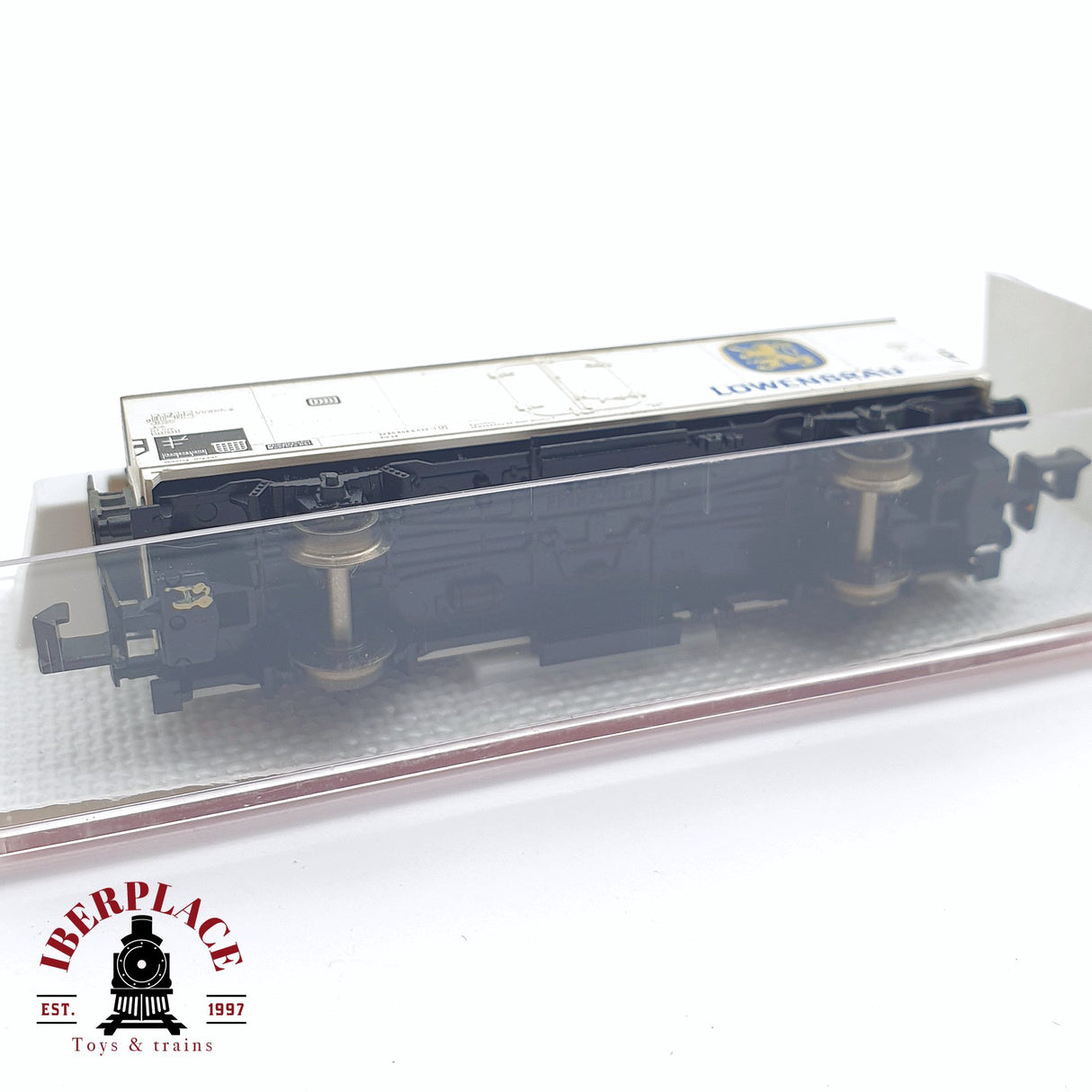 ♻️ 2 mano - Fleischmann 8328 vagón cerrado Löwenbräu DB N escala 1:160 TEN03