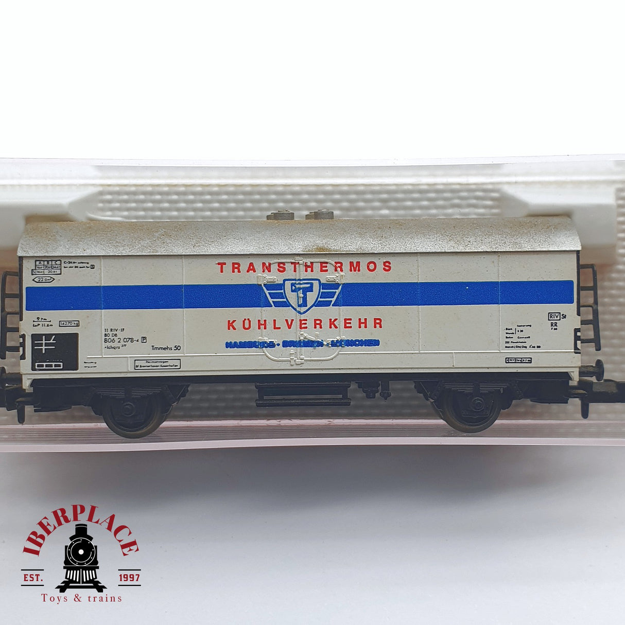 ♻️ 2 mano - Fleischmann 8320 vagón cerrado Transthermos DB N escala 1:160 TEN03