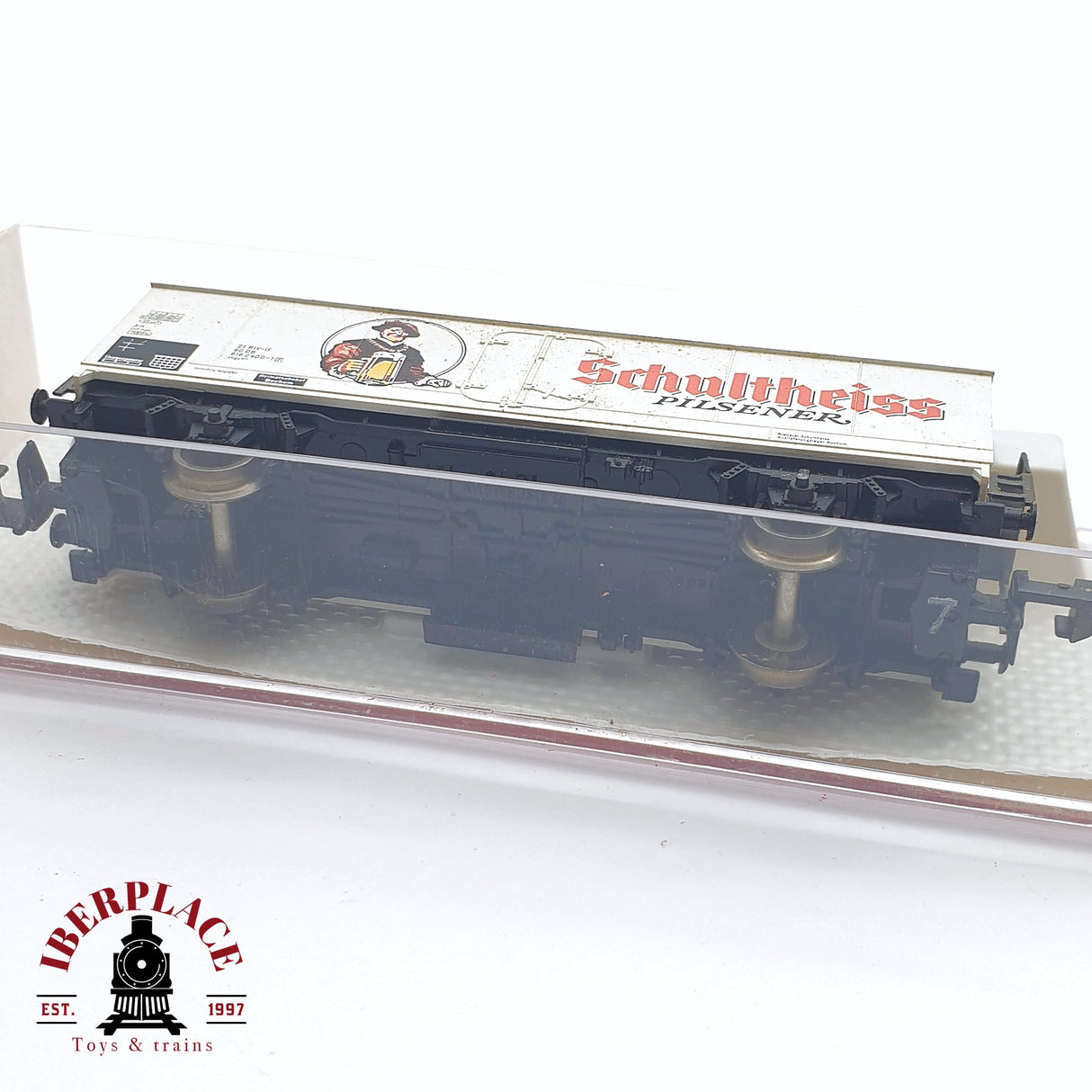 ♻️ 2 mano - Fleischmann 8340 vagón cervecero Schultheiss DB N escala 1:160 TEN03