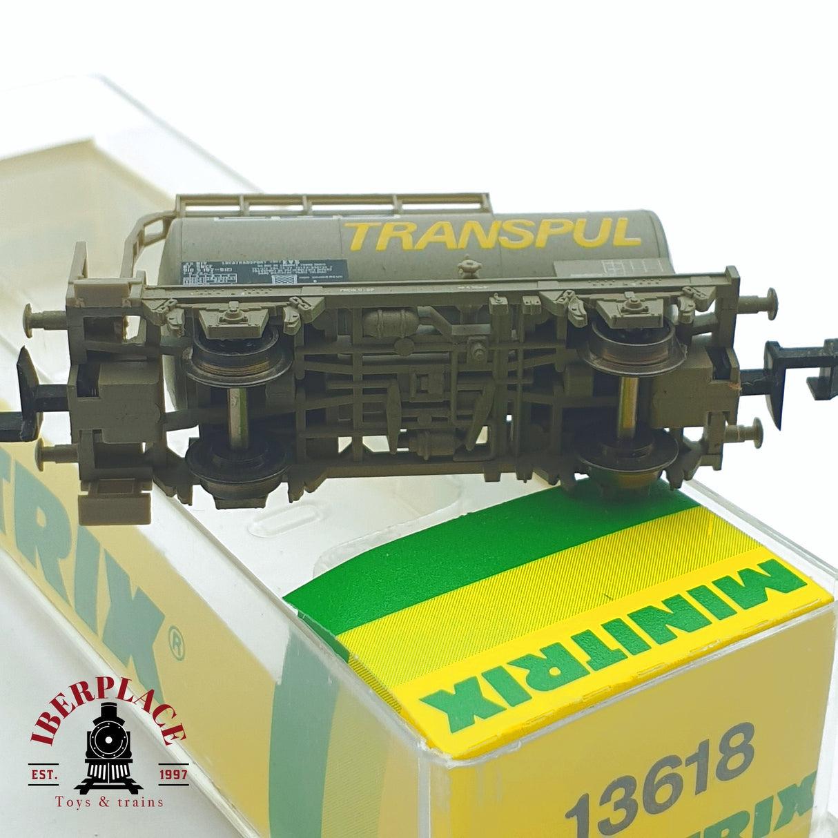 ♻️ 2 mano - Minitrix 13618 vagón cisterna EVS Transpul N escala 1:160 TEN03