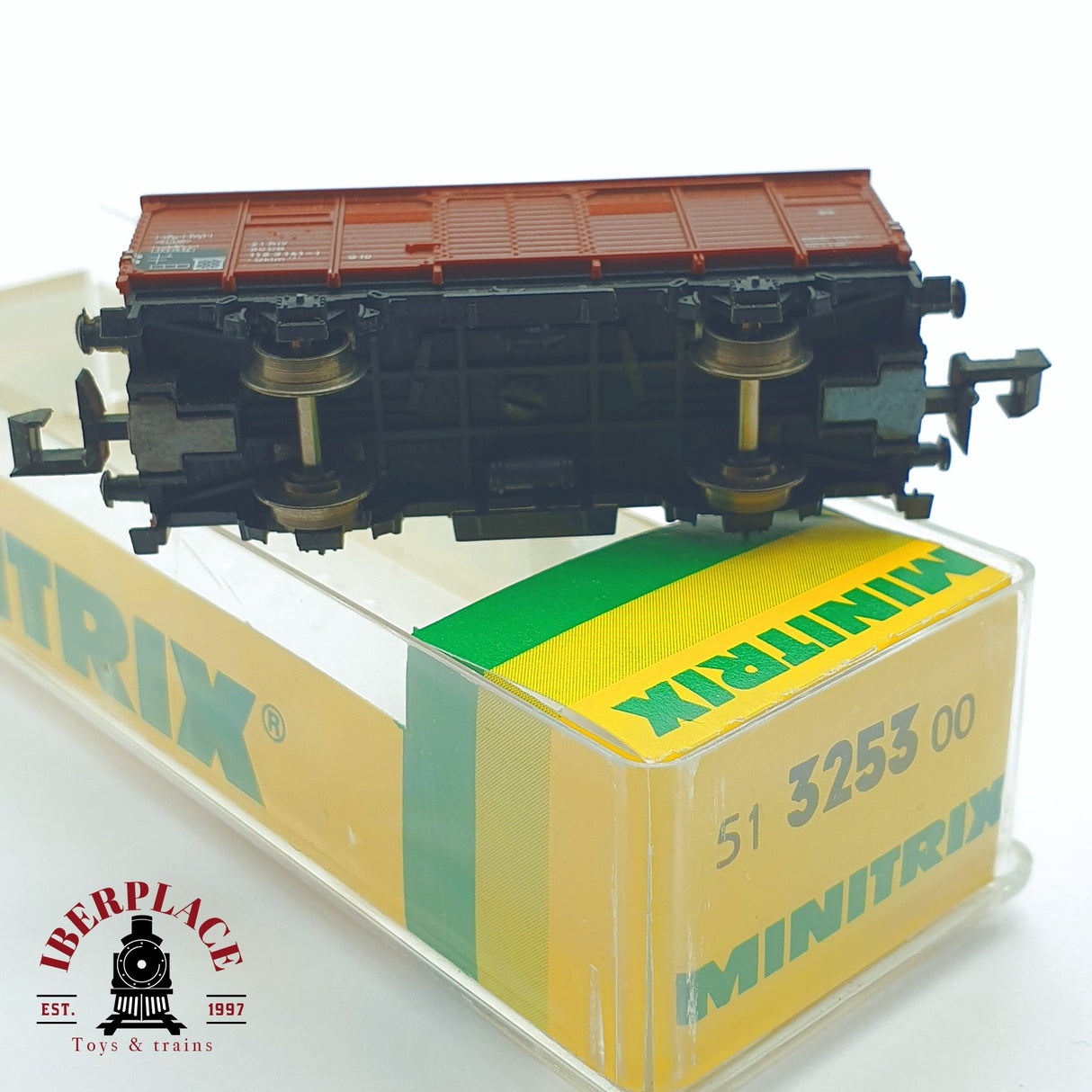 ♻️ 2 mano - Minitrix 51 3253 00 vagón cerrado DB N escala 1:160 TEN03