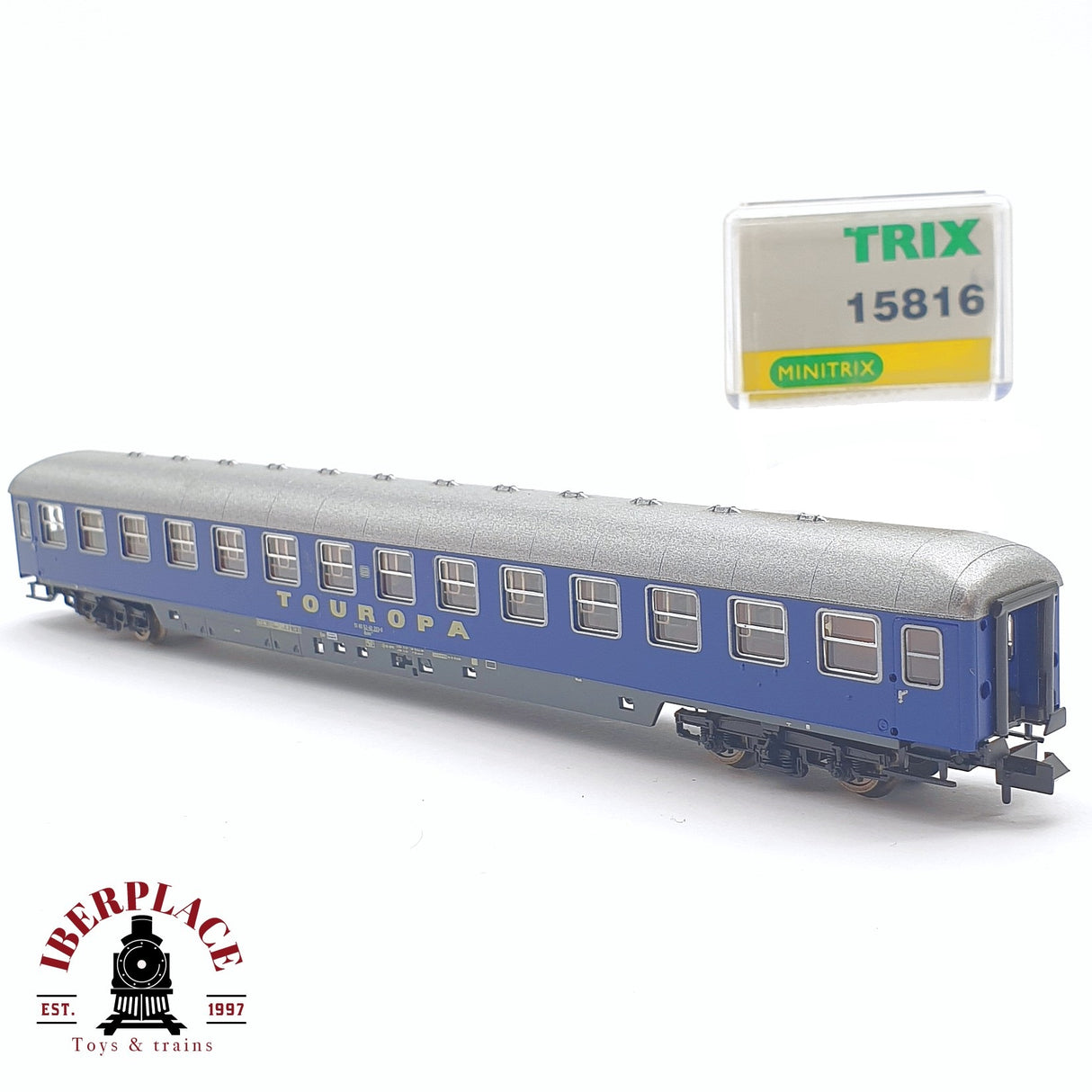 ♻️ 2 mano - Minitrix 15816 vagón pasajeros Touropa DB N escala 1:160 TEN04