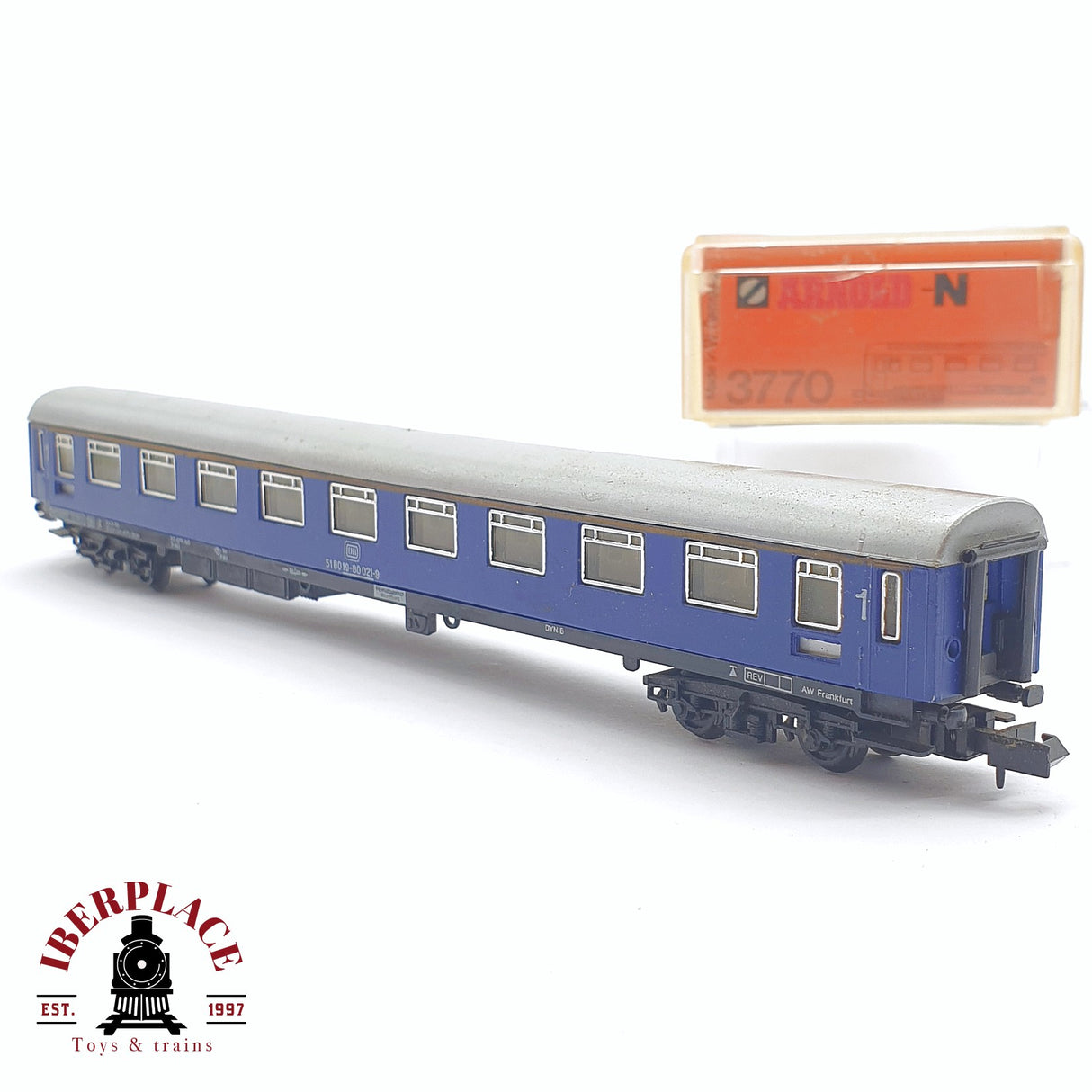 ♻️ 2 mano - Arnold 3770 vagón pasajeros DB clase 1 N escala 1:160 TEN04