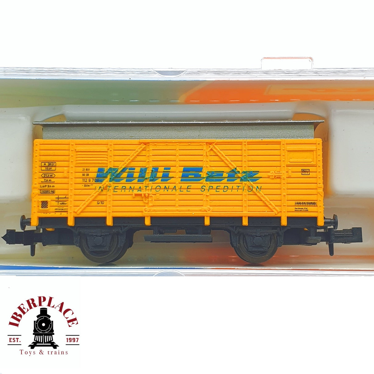 ♻️ 2 mano - Roco vagón mercancía Willi Betz DB N escala 1:160 TEN04