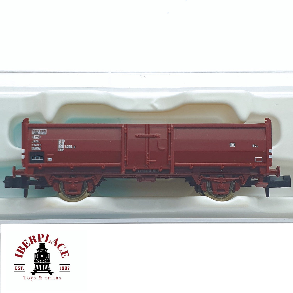 ♻️ 2 mano - Fleischmann 820531K vagón abierto DB N escala 1:160 TEN04