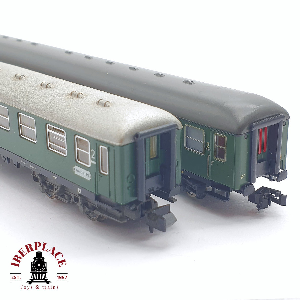 ♻️ 2 mano - Fleischmann 2x vagones pasajeros DB clase 2 N escala 1:160 TEN04