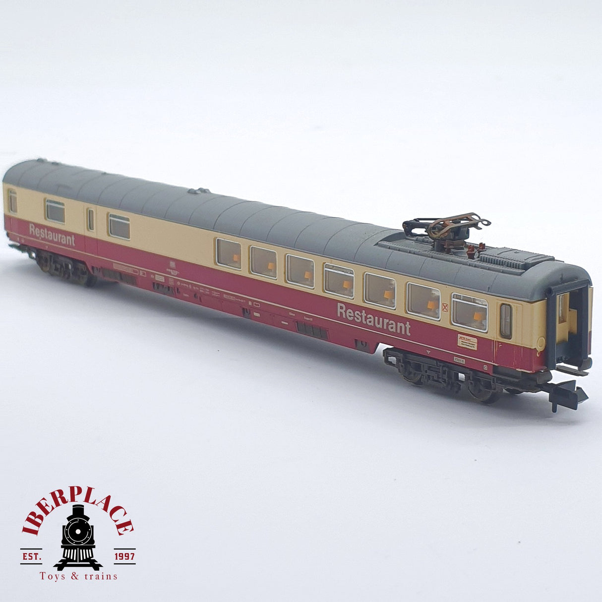 ♻️ 2 mano - Minitrix vagón pasajeros restaurante DB N escala 1:160 TEN04