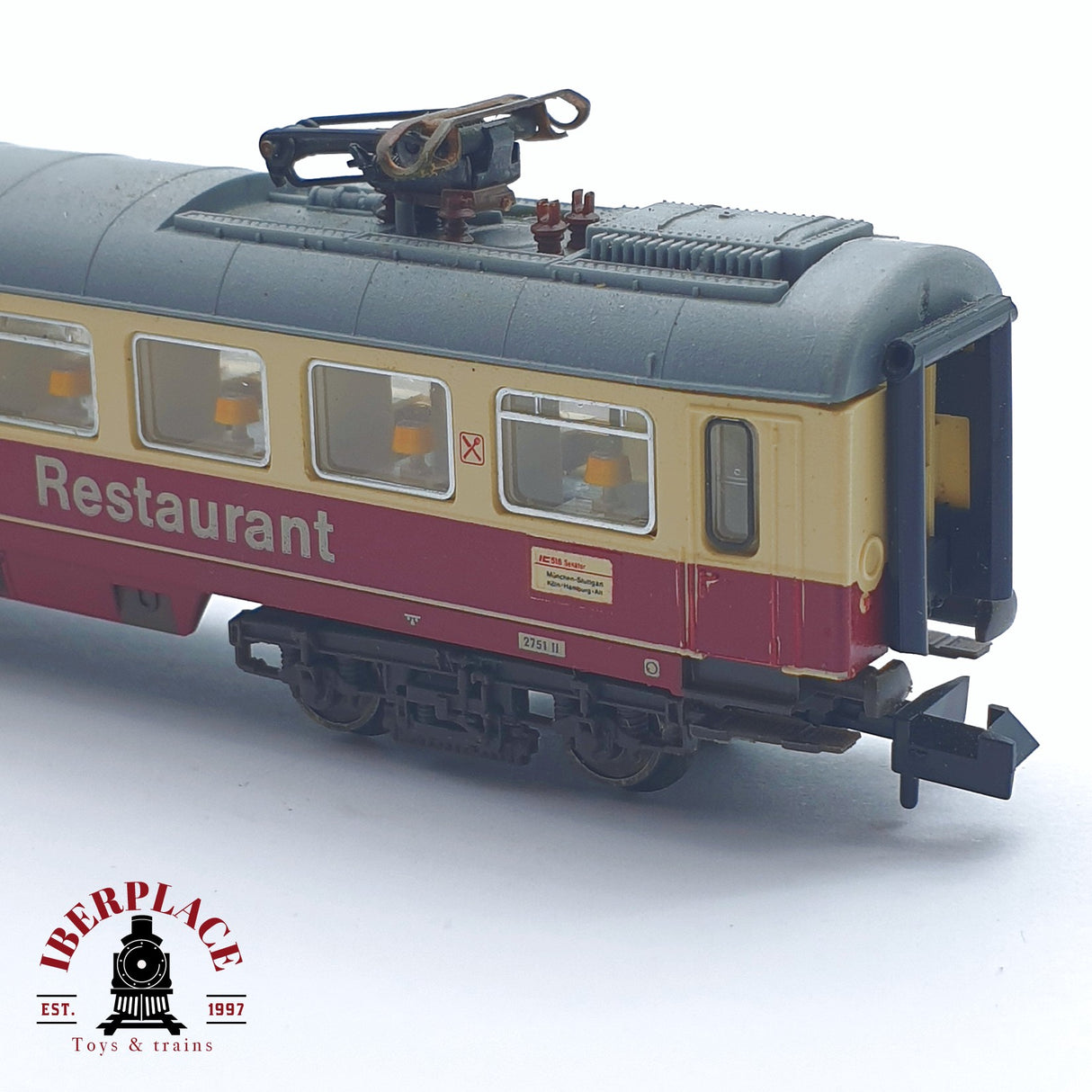 ♻️ 2 mano - Minitrix vagón pasajeros restaurante DB N escala 1:160 TEN04