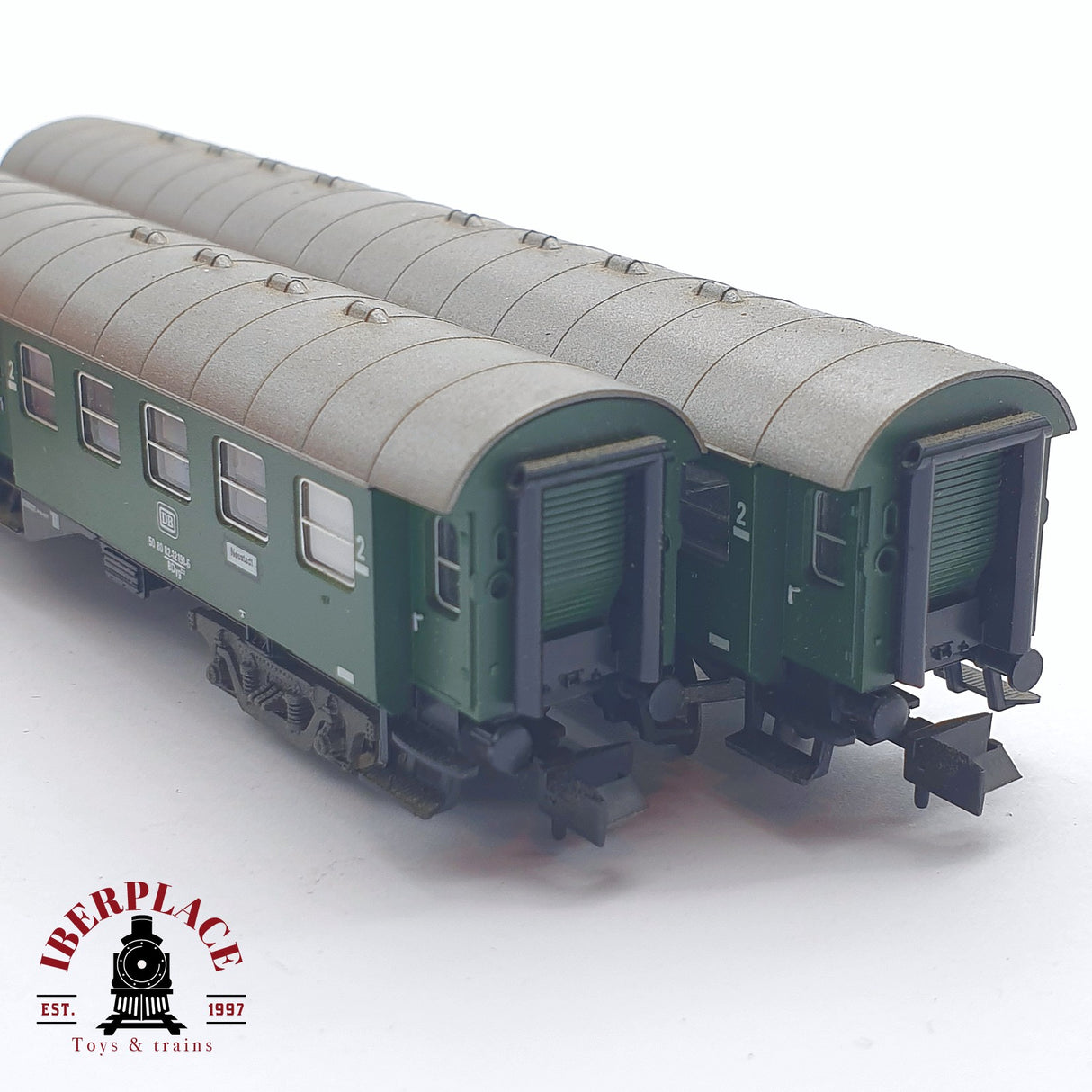 ♻️ 2 mano - Fleischmann 2x vagones pasajeros DB clase 2 N escala 1:160 TEN04