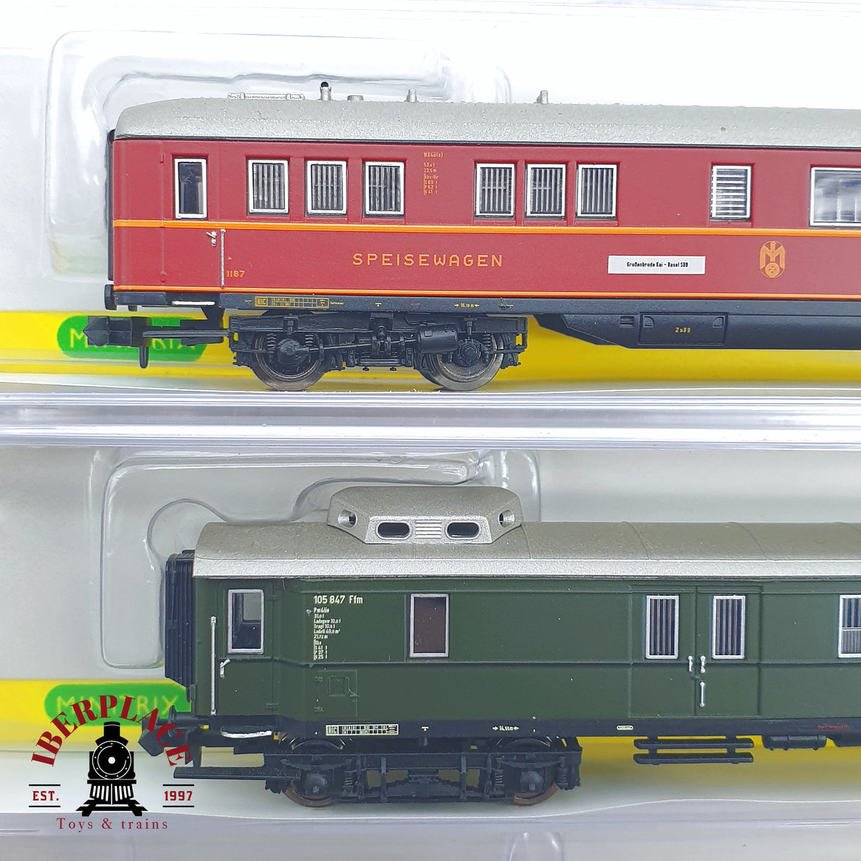 ♻️ 2 mano - Minitrix 5x 15769 vagones pasajero DB N escala 1:160 TEN04