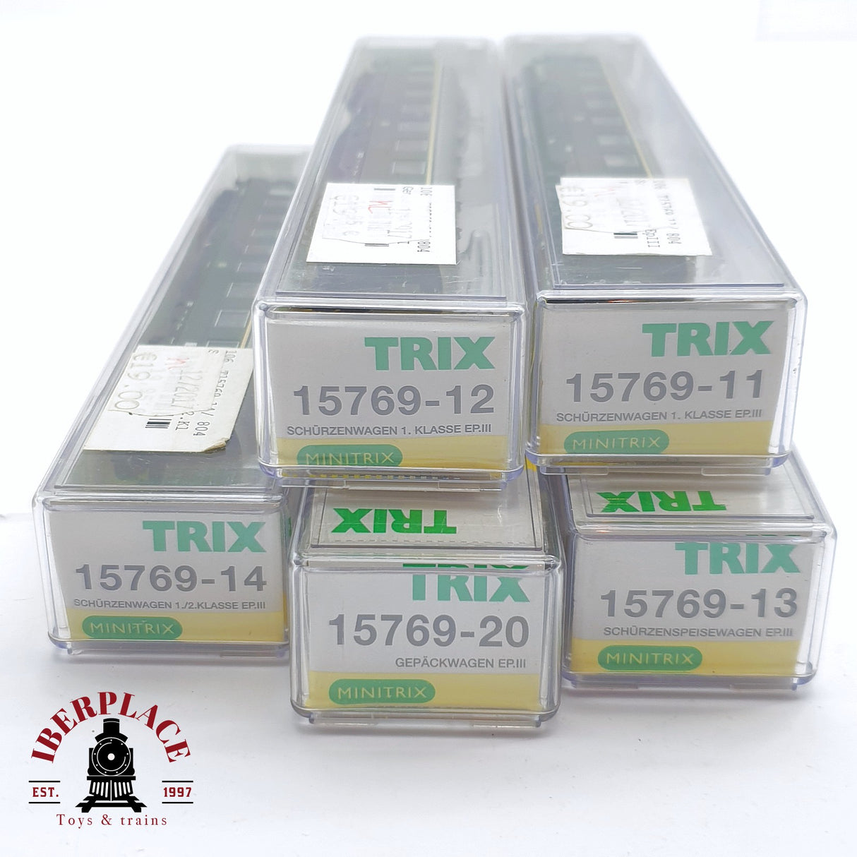 ♻️ 2 mano - Minitrix 5x 15769 vagones pasajero DB N escala 1:160 TEN04