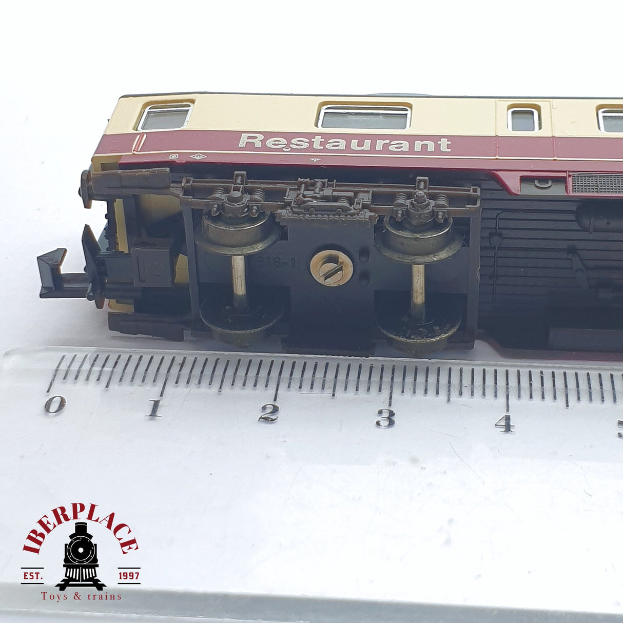 ♻️ 2 mano - Minitrix vagón pasajeros restaurante DB N escala 1:160 TEN04