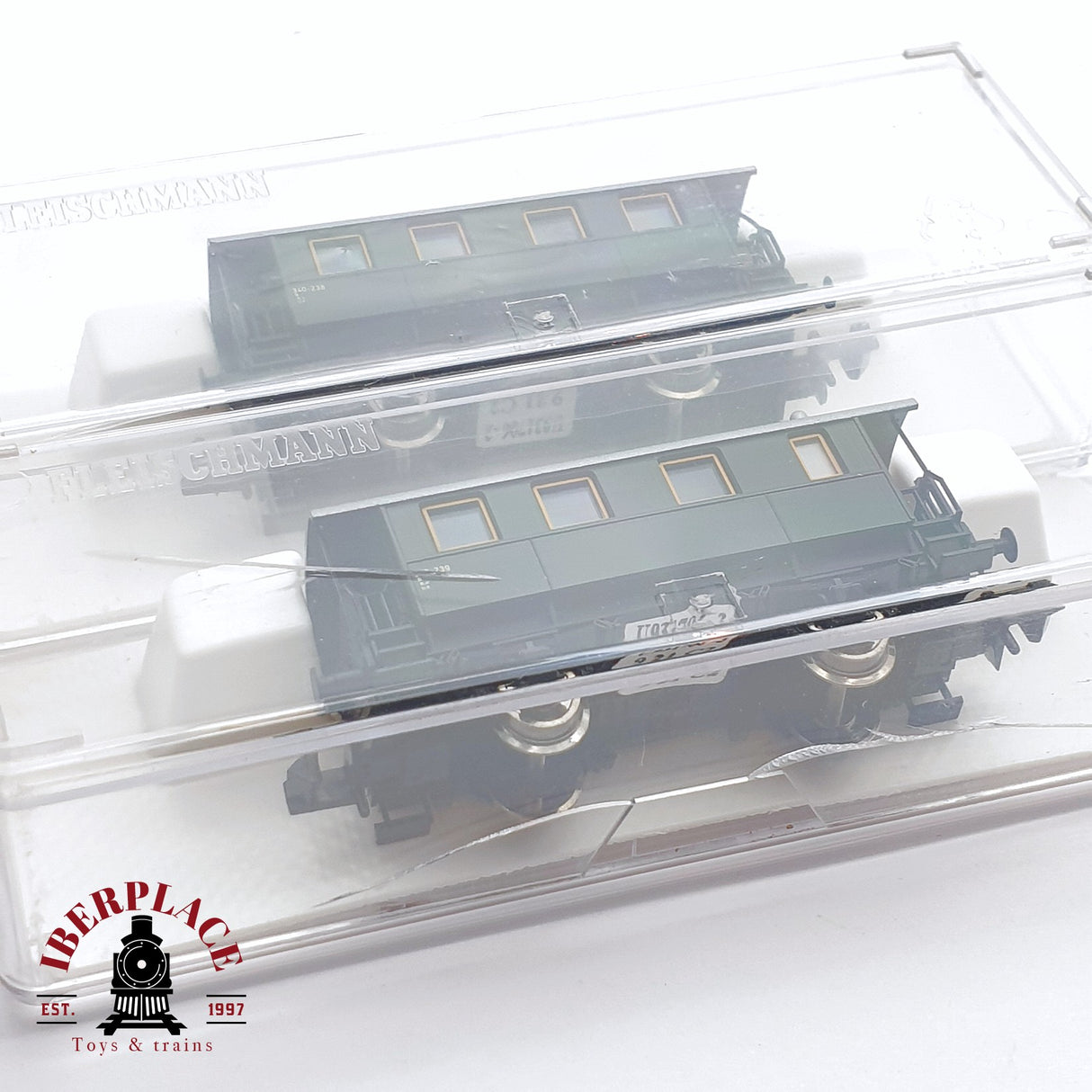 ♻️ 2 mano - Fleischmann 2x vagones pasajero 340 239 N escala 1:160 TEN04