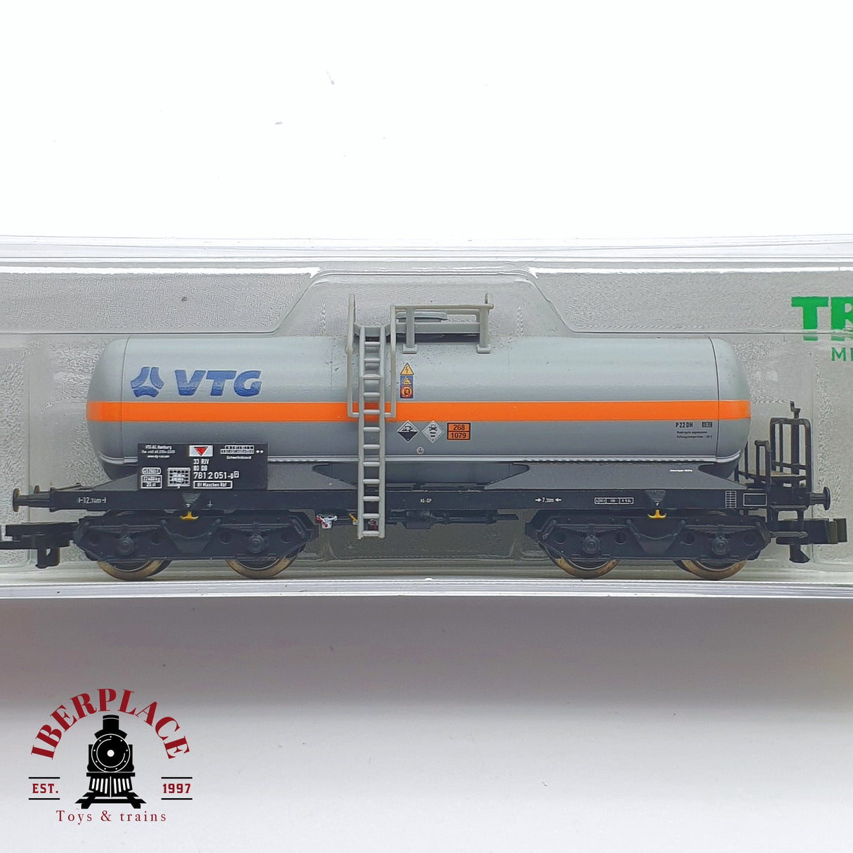 ♻️ 2 mano - Minitrix 15414-09 vagón cisterna VTG DB N escala 1:160 TEN04