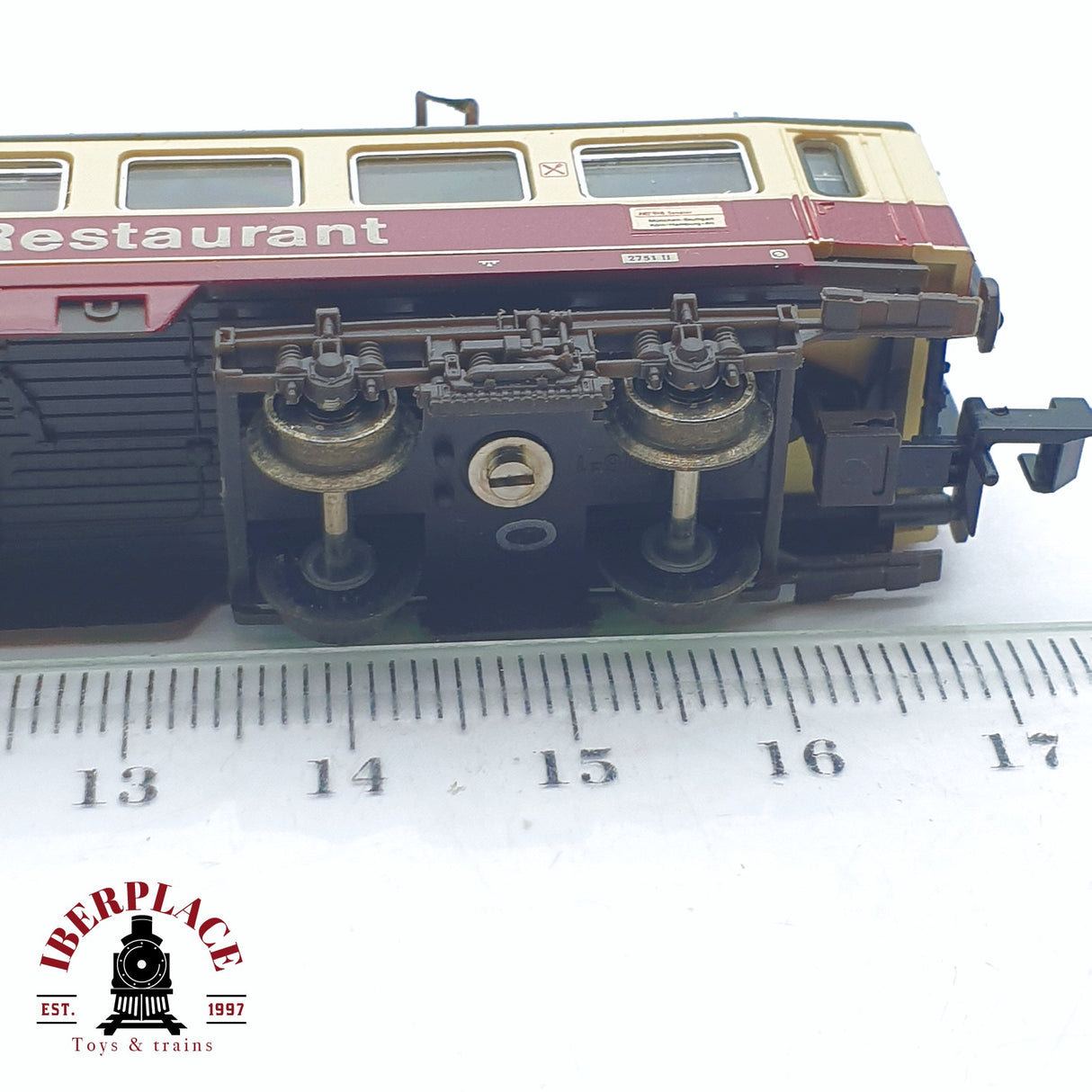 ♻️ 2 mano - Minitrix vagón pasajeros restaurante DB N escala 1:160 TEN04