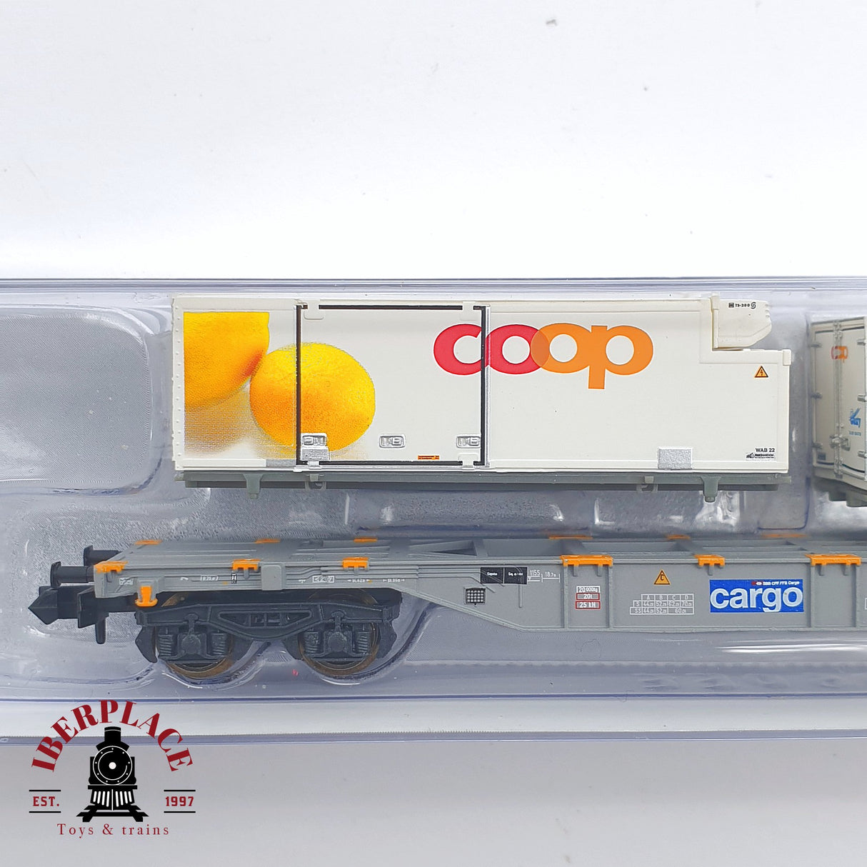 ♻️ 2 mano - Minitrix 15492 vagón mercancía cargo SBB N escala 1:160 TEN04