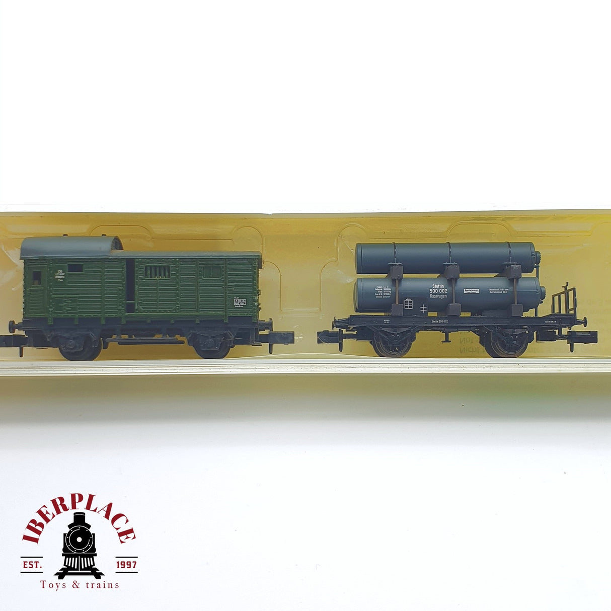 ♻️ 2 mano - Minitrix 13913K vagones mercancias DB N escala 1:160 TEN04