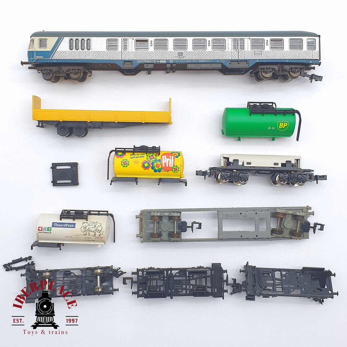 ♻️ 2 mano - Fleischmann Roco piezas de vagones para repuestos N escala 1:160 TEN04