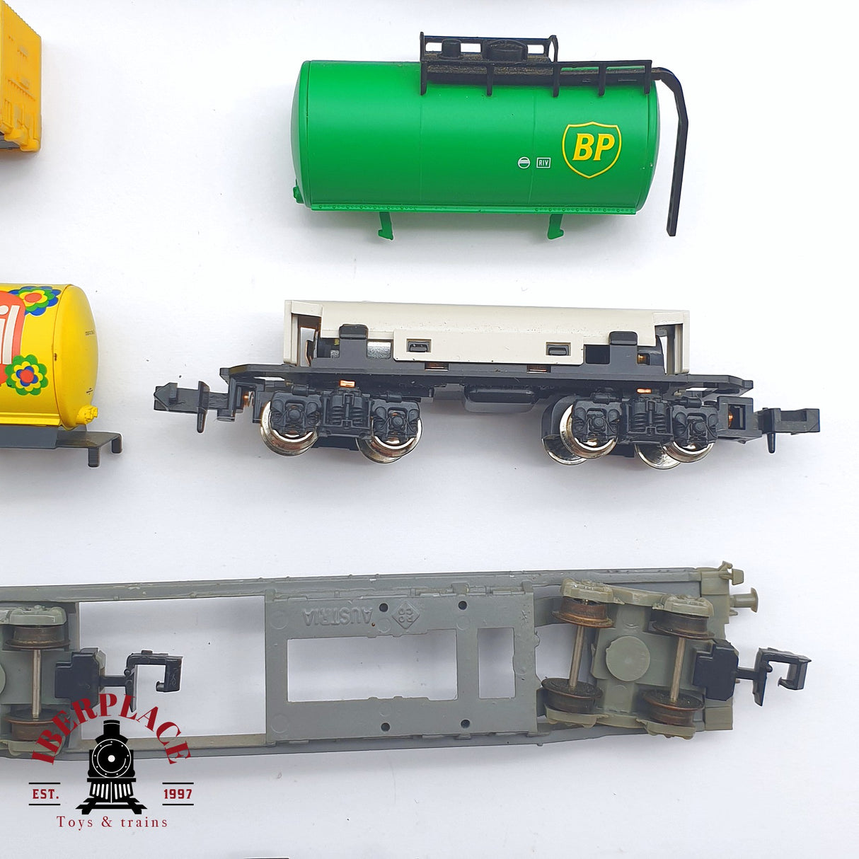 ♻️ 2 mano - Fleischmann Roco piezas de vagones para repuestos N escala 1:160 TEN04