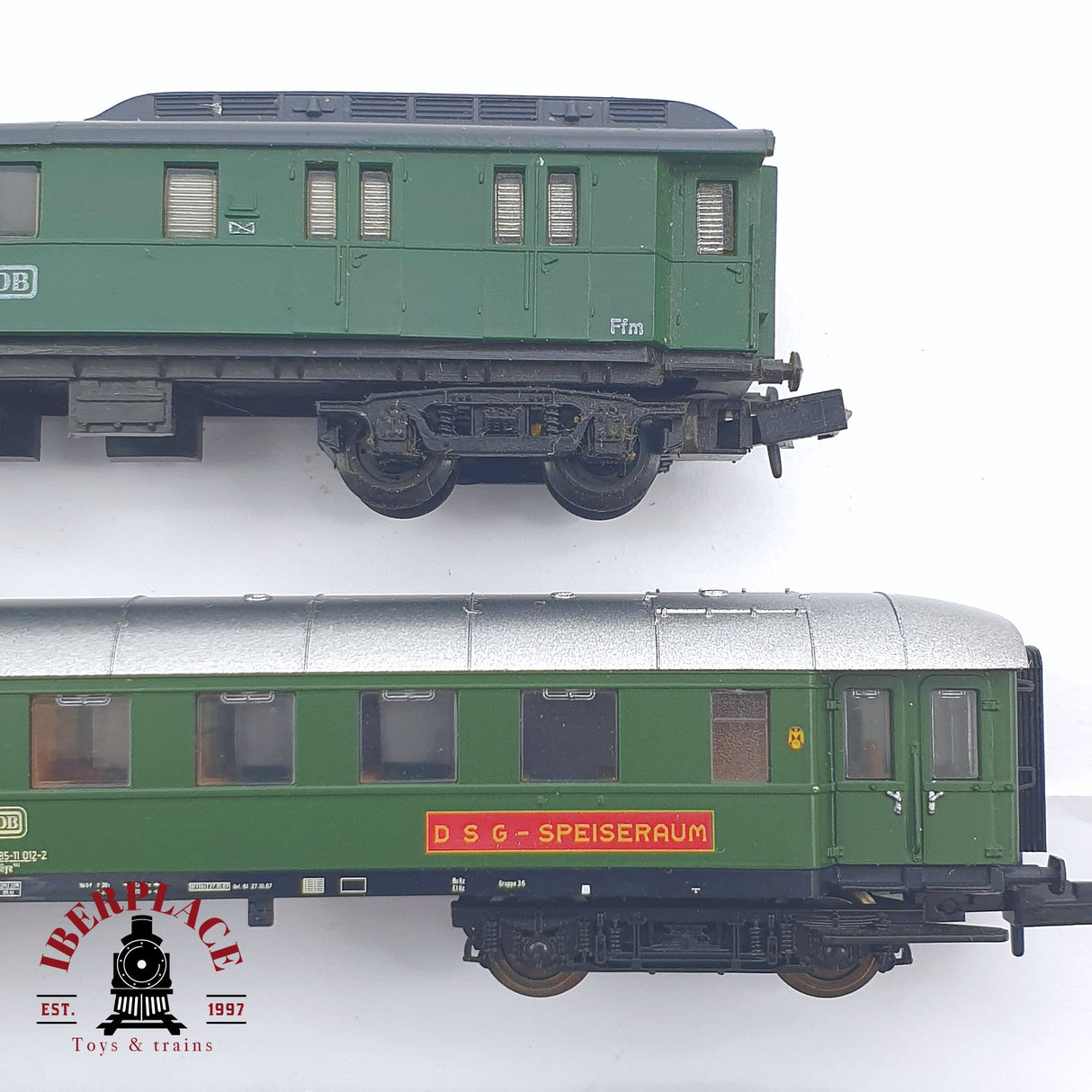 ♻️ 2 mano - 5x Roco Arnold vagones pasajeros y equipaje DB clase 1-2 N escala 1:160 TEN04