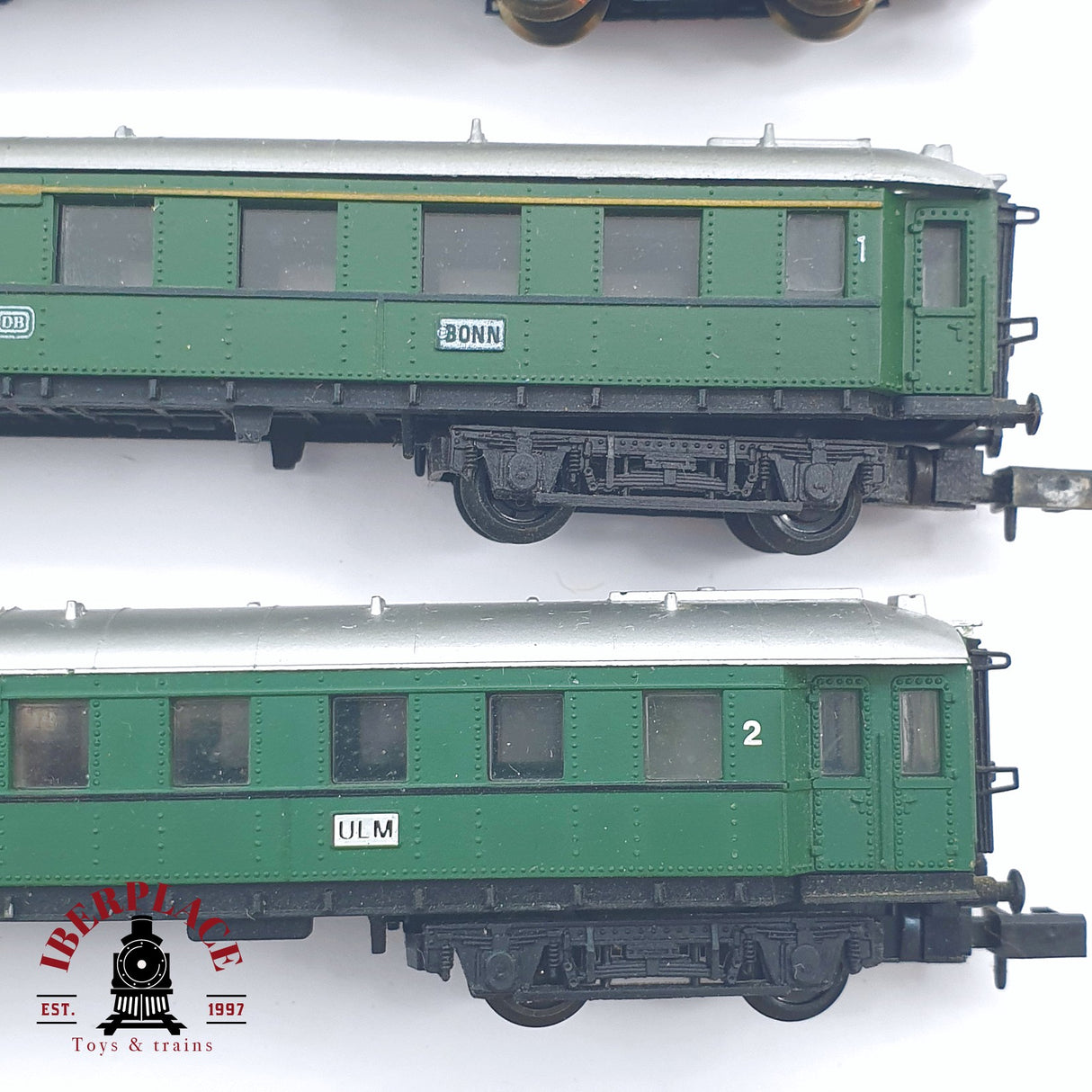 ♻️ 2 mano - 5x Roco Arnold vagones pasajeros y equipaje DB clase 1-2 N escala 1:160 TEN04