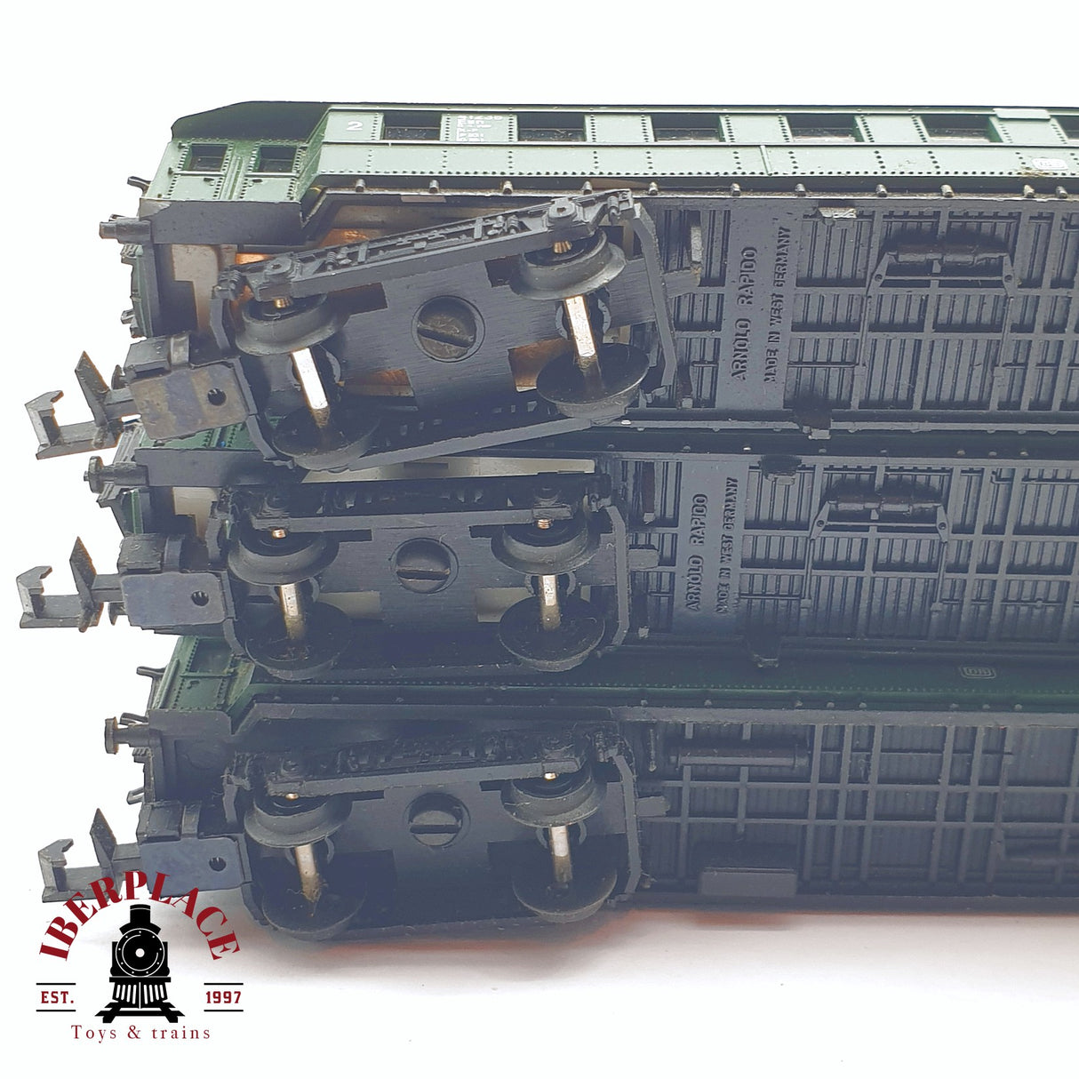 ♻️ 2 mano - 5x Roco Arnold vagones pasajeros y equipaje DB clase 1-2 N escala 1:160 TEN04