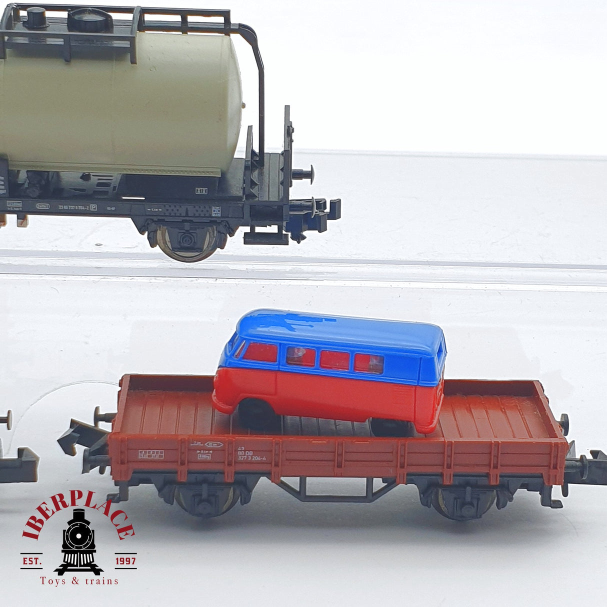 ♻️ 2 mano - 3x Arnold Minitrix vagones mercancias DB N escala 1:160 TEN04