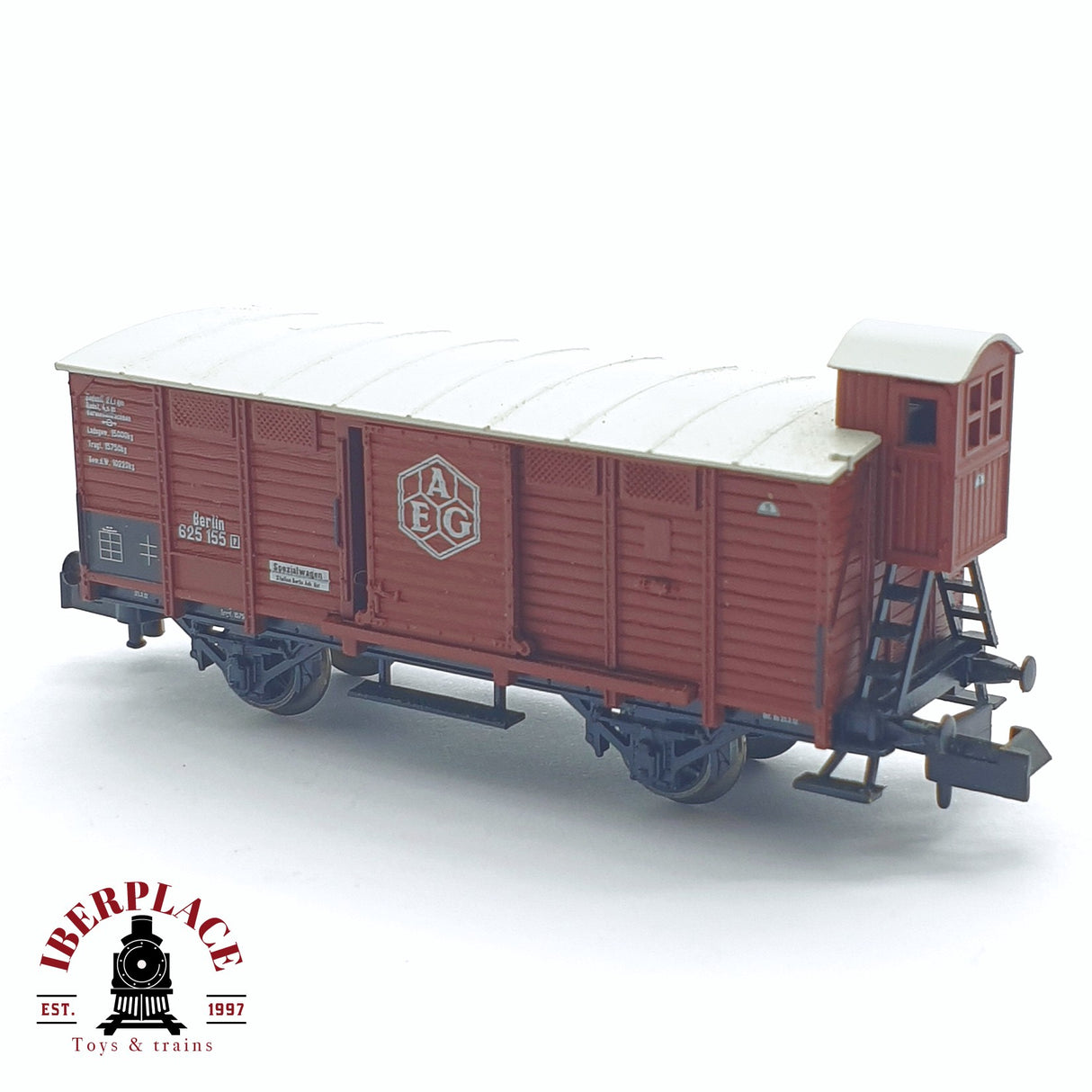 ♻️ 2 mano - Minitrix vagón con garita Berlin 625 N escala 1:160 TEN04