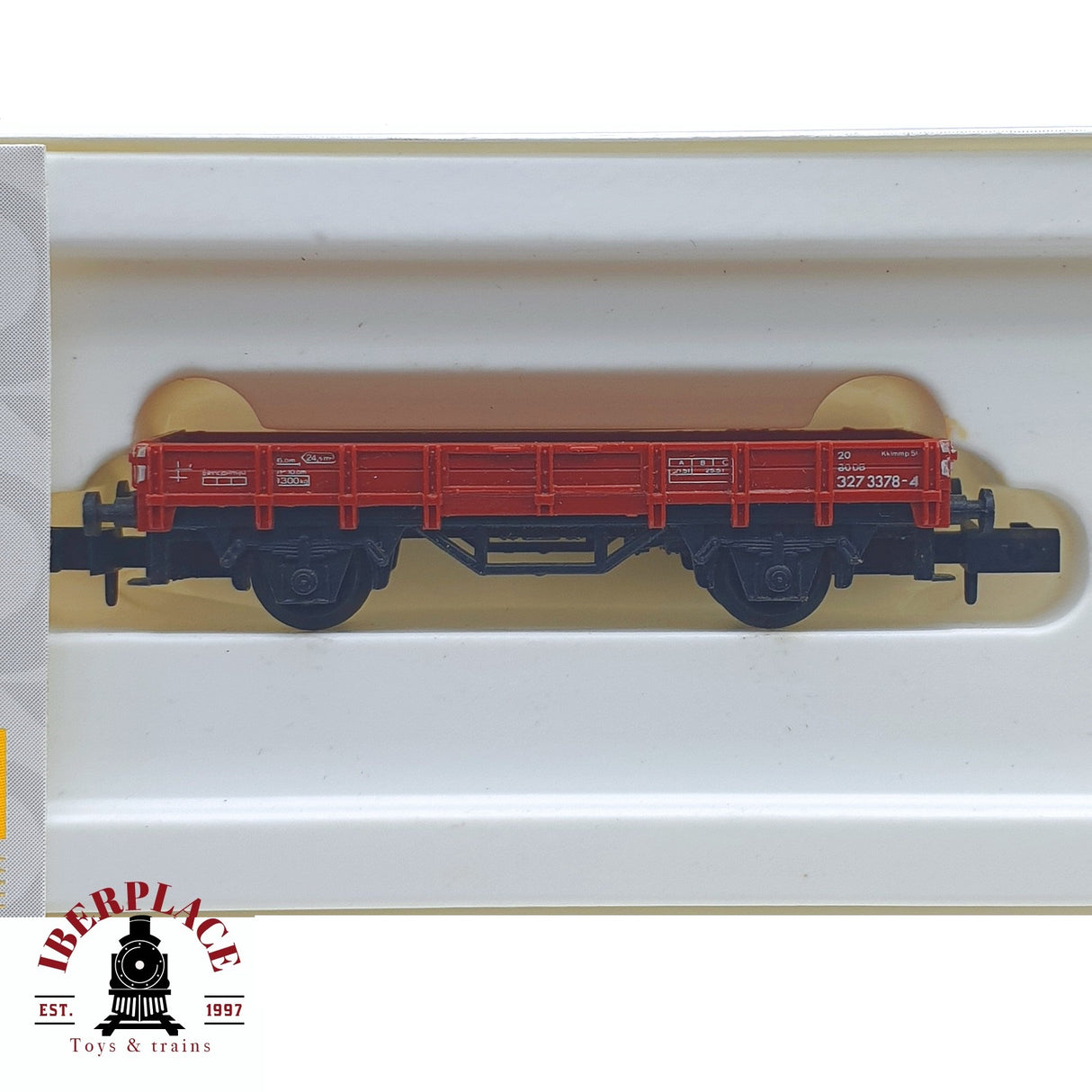 ♻️ 2 mano - Arnold 0406 vagón plataforma DB N escala 1:160 TEN04