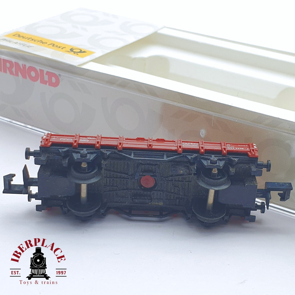 ♻️ 2 mano - Arnold 0406 vagón plataforma DB N escala 1:160 TEN04