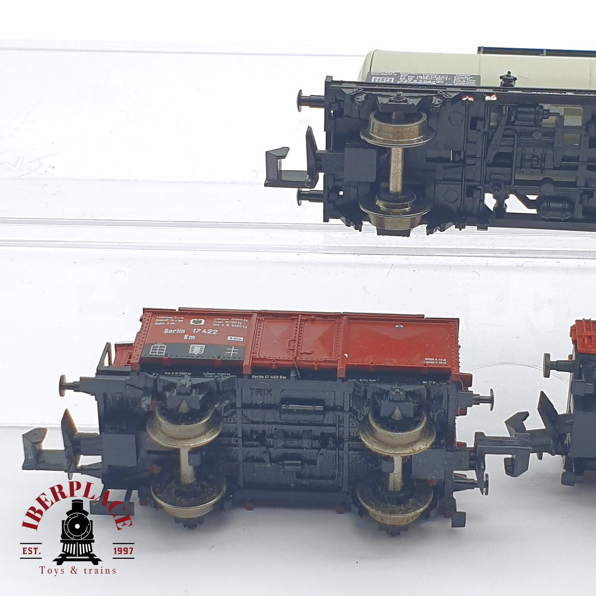 ♻️ 2 mano - 3x Arnold Minitrix vagones mercancias DB N escala 1:160 TEN04