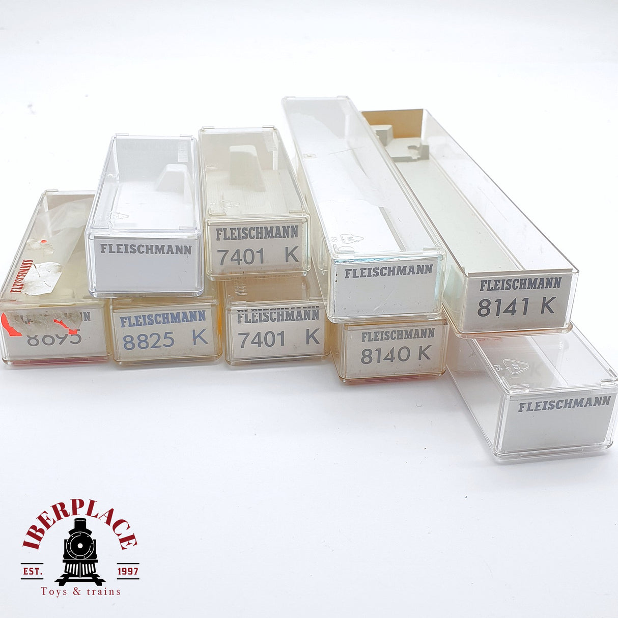 ♻️ 2 mano - Fleischmann 9x cajas vacías para vagones N escala 1:160 TEN04
