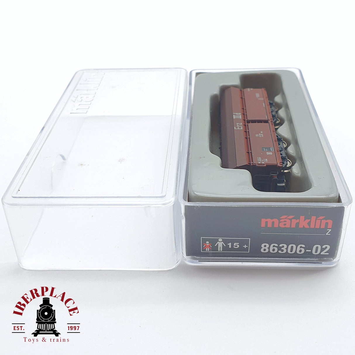 ♻️ 2 mano - Märklin 86306-02 vagón tolva Erz DB Z escala 1:220 TEN04