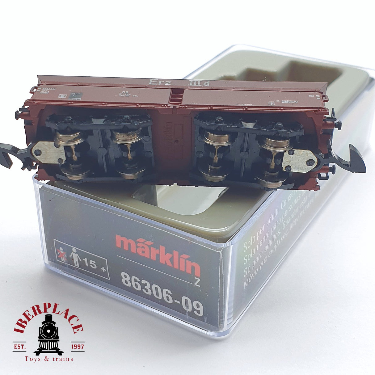 ♻️ 2 mano - Märklin 86306-09 vagón Langer Heinrich DB Z escala 1:220 TEN04