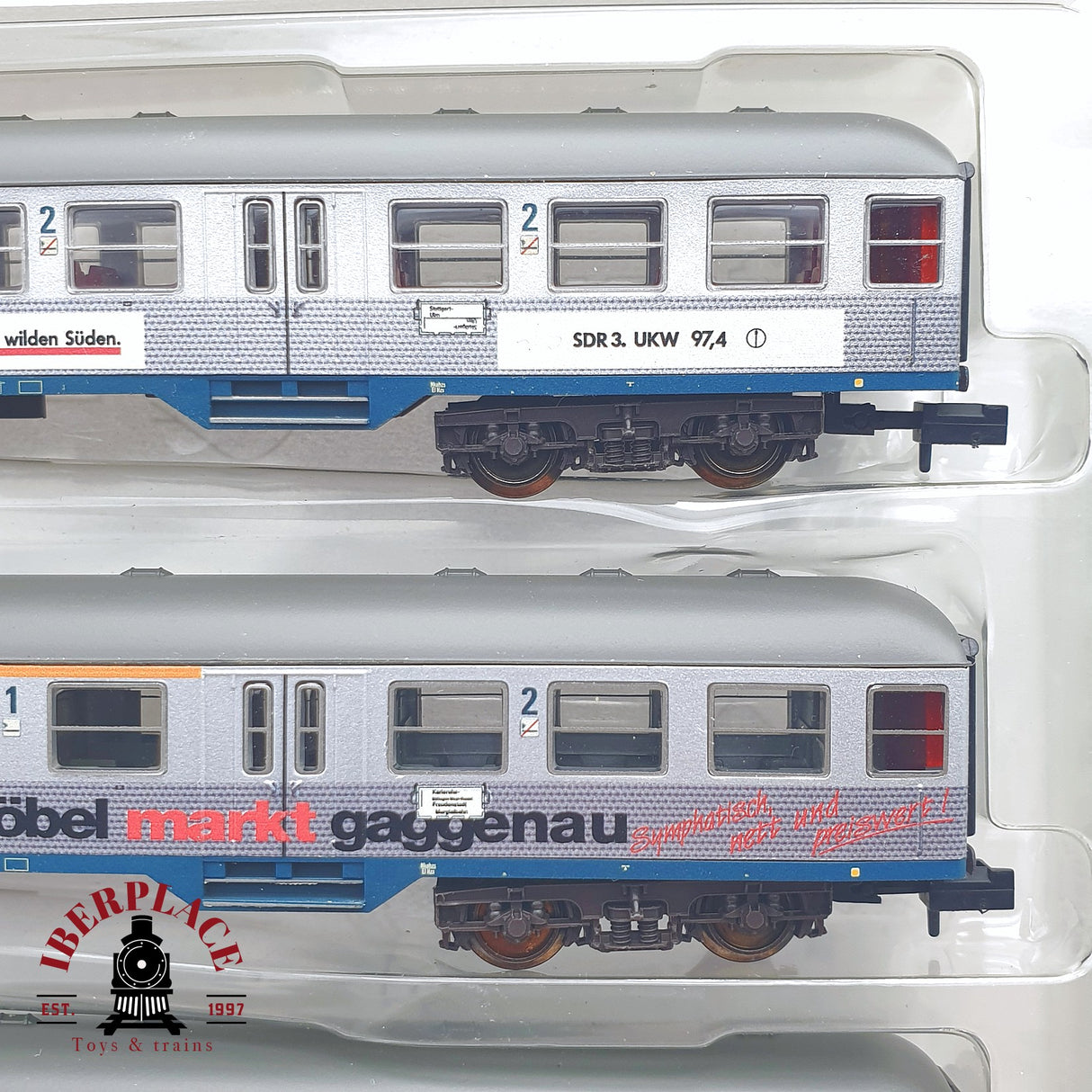 ♻️ 2 mano - Minitrix 18213 set pasajeros con publicidad DB N escala 1:160 TEN04