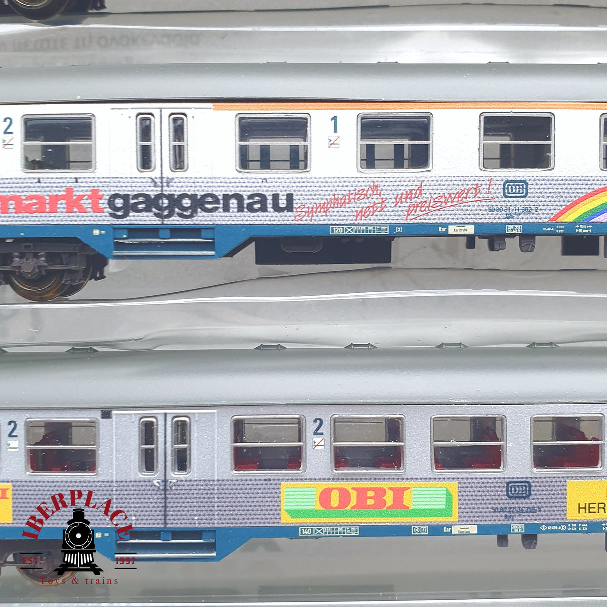 ♻️ 2 mano - Minitrix 18213 set pasajeros con publicidad DB N escala 1:160 TEN04