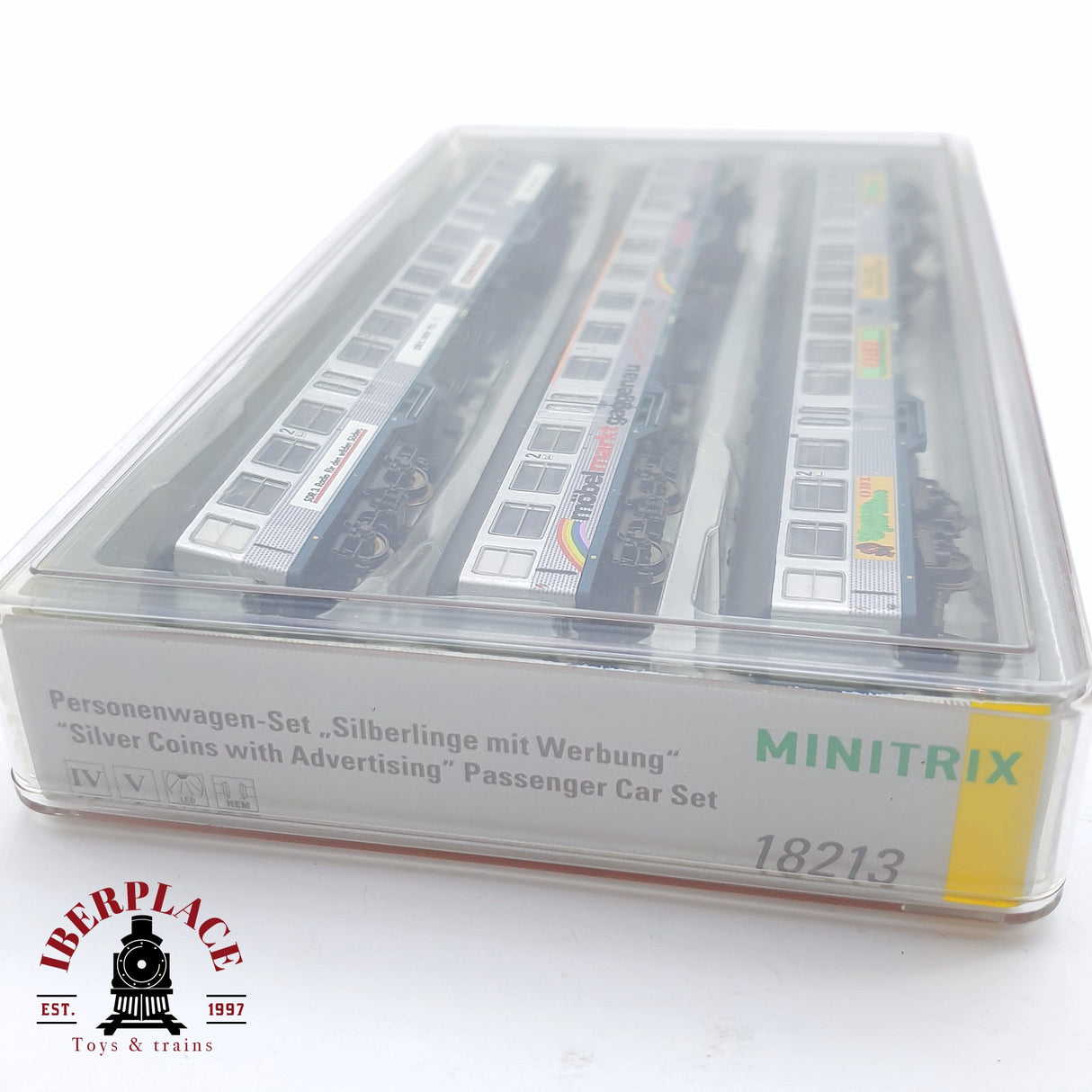 ♻️ 2 mano - Minitrix 18213 set pasajeros con publicidad DB N escala 1:160 TEN04