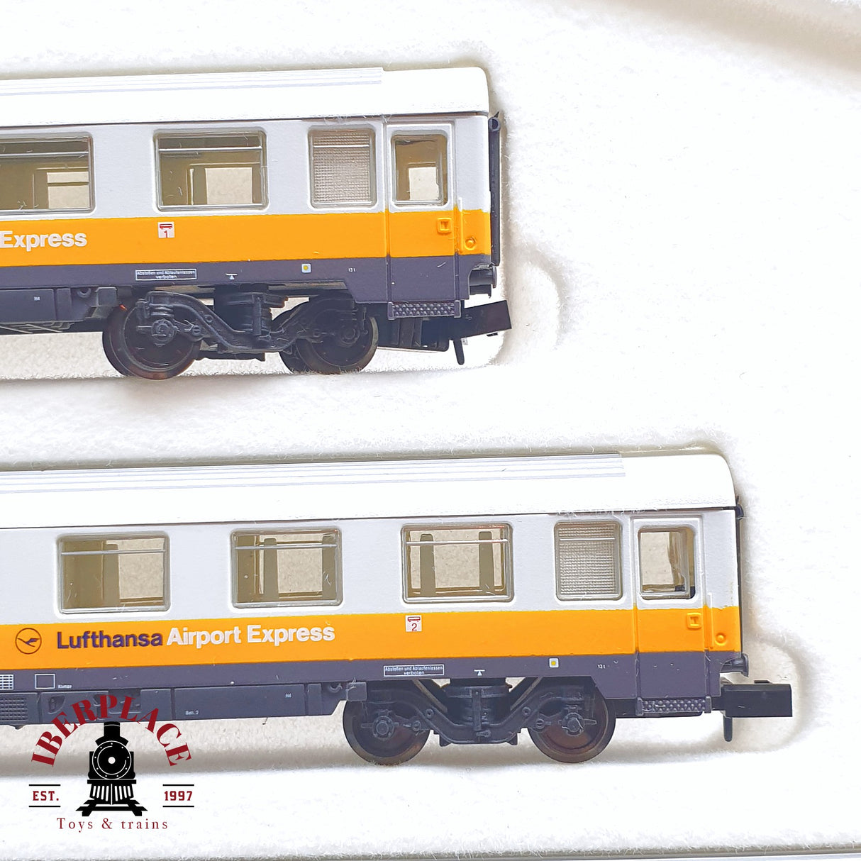 ♻️ 2 mano - Arnold 0180 set Locomotora Lufthansa Airport Express N escala 1:160 TEN04