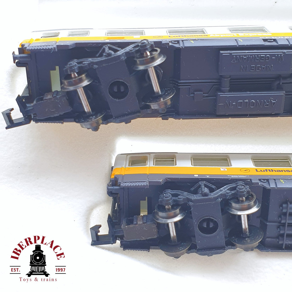 ♻️ 2 mano - Arnold 0180 set Locomotora Lufthansa Airport Express N escala 1:160 TEN04
