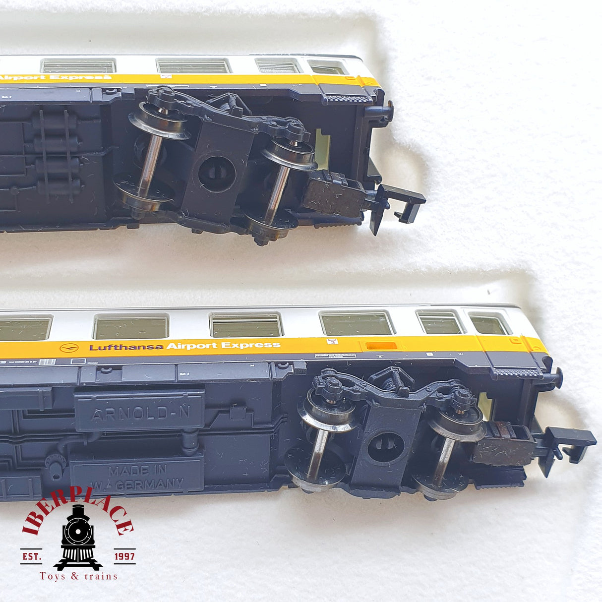 ♻️ 2 mano - Arnold 0180 set Locomotora Lufthansa Airport Express N escala 1:160 TEN04