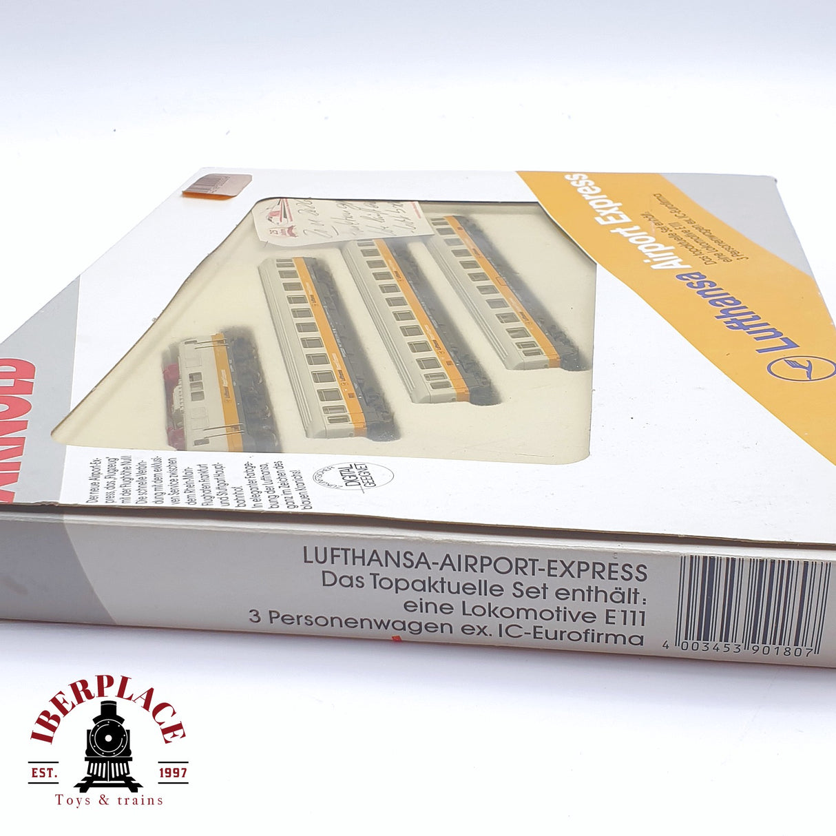 ♻️ 2 mano - Arnold 0180 set Locomotora Lufthansa Airport Express N escala 1:160 TEN04