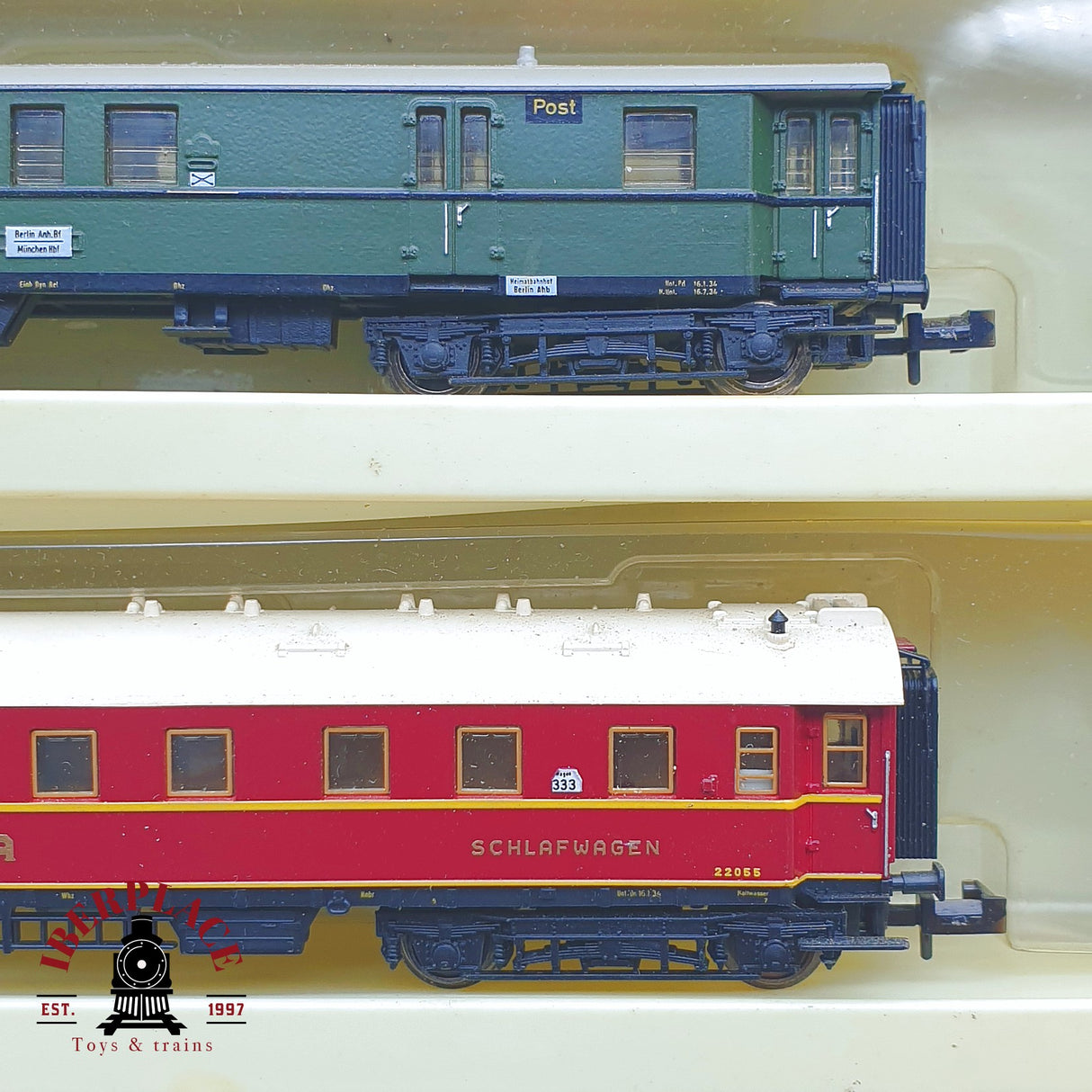 ♻️ 2 mano - Minitrix 11088 set Locomotora con vagones cama DRG N escala 1:160 TEN04