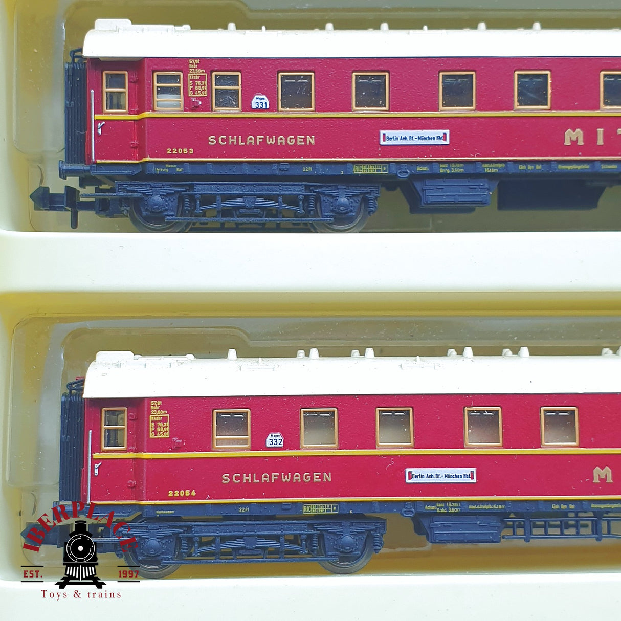 ♻️ 2 mano - Minitrix 11088 set Locomotora con vagones cama DRG N escala 1:160 TEN04