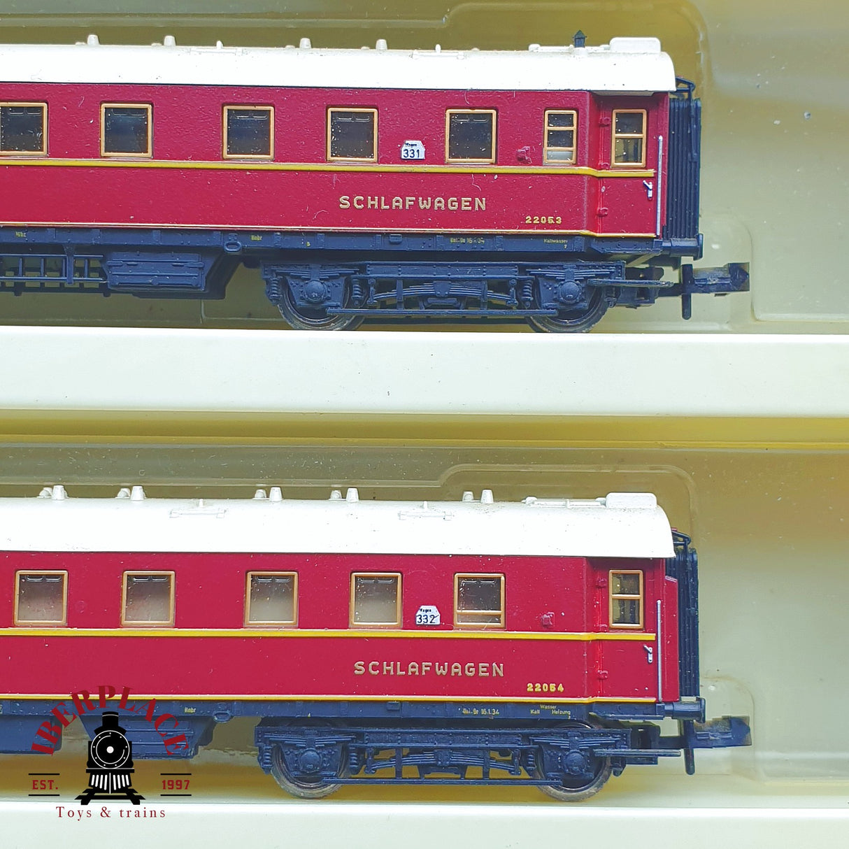 ♻️ 2 mano - Minitrix 11088 set Locomotora con vagones cama DRG N escala 1:160 TEN04