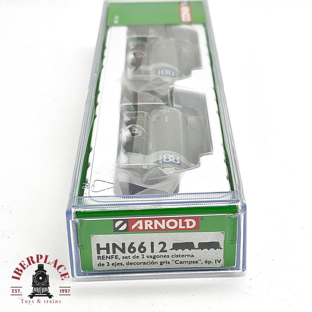 🧨 Liquidación – Arnold HN6612 Pack RENFE 2 Cisterna de 3 Ejes – CAMPSA Logo Azul – Época IV 1:160 escala N