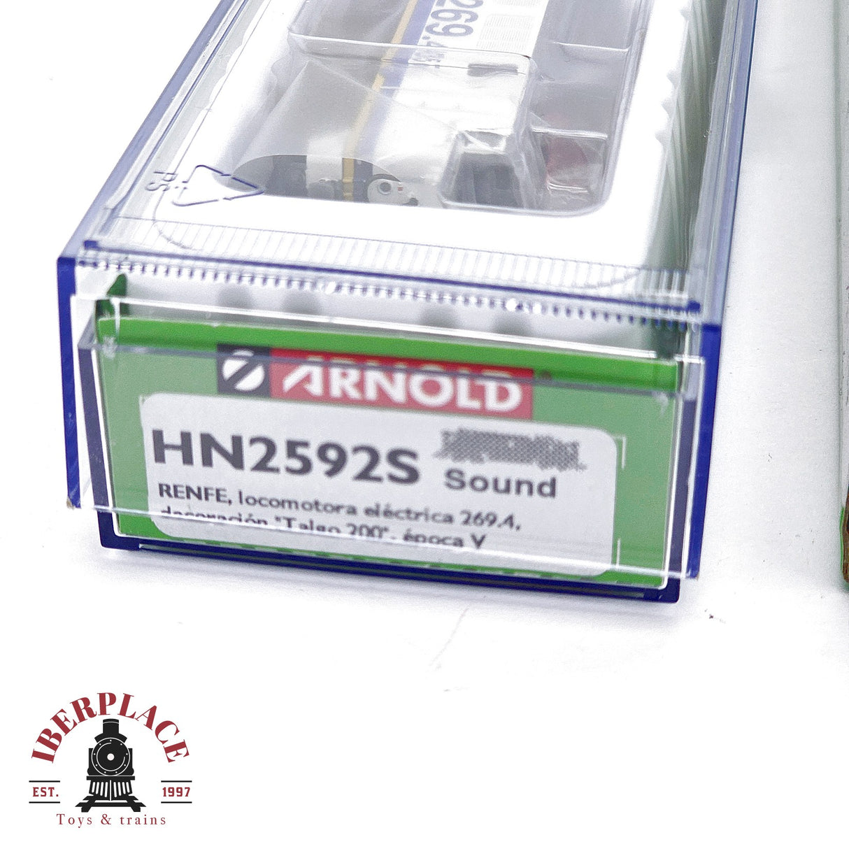 Arnold HN2592S Locomotora Eléctrica RENFE 269.400 blanca Talgo 200 con Decoder de Sonido DCC 1:160 escala N