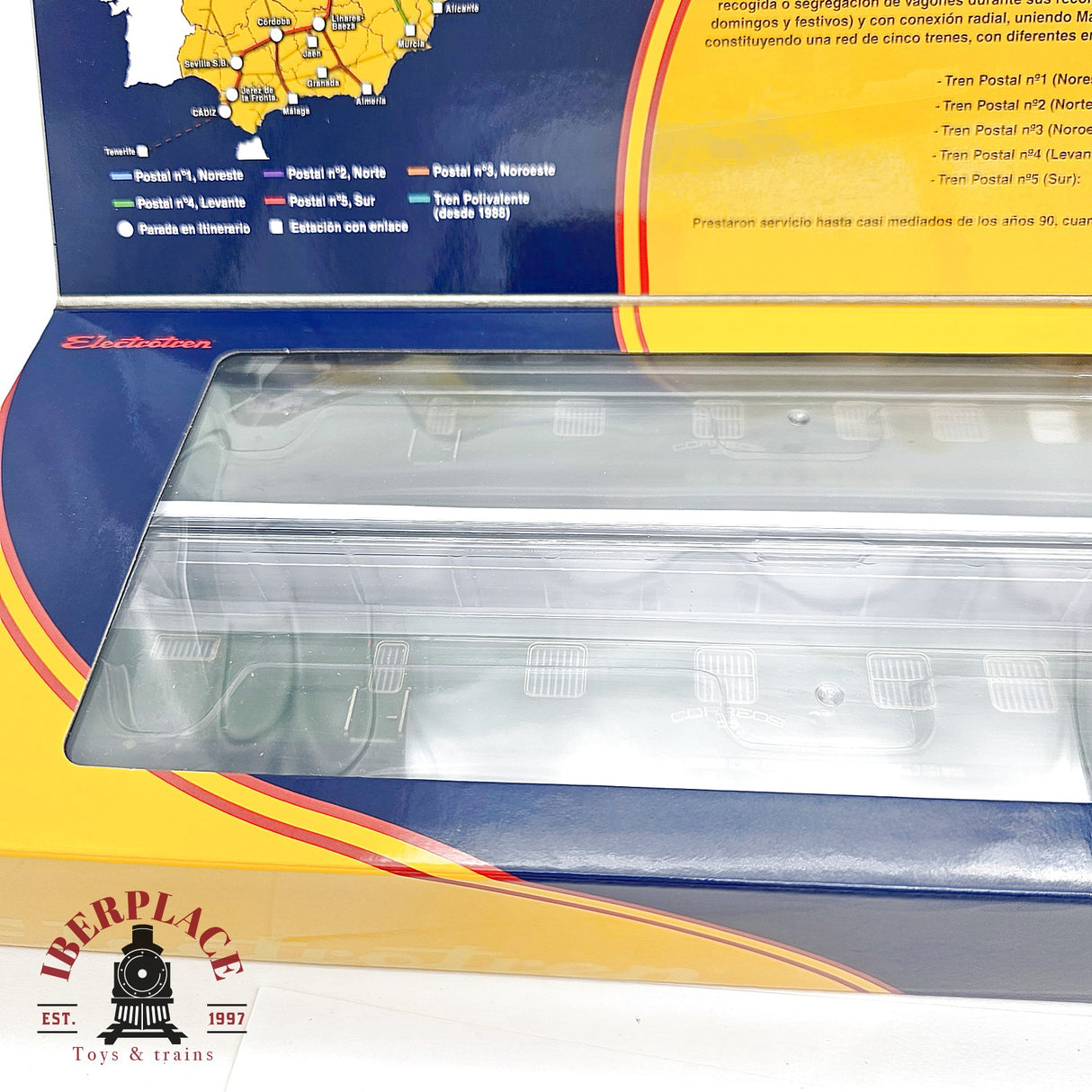 Electrotren HE4013 – Set 2 Furgones Postales RENFE DGDC 3000 Verde Oliva - 1:87 H0 escala DC/CC