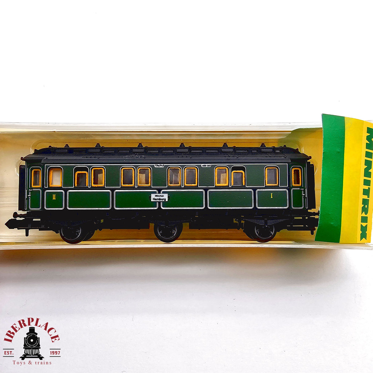 ♻️ 2da mano - Minitrix 51 3161 00 vagón pasajeros K.Bay.Sts.B Clase 1-2 N escala 1:160 E13