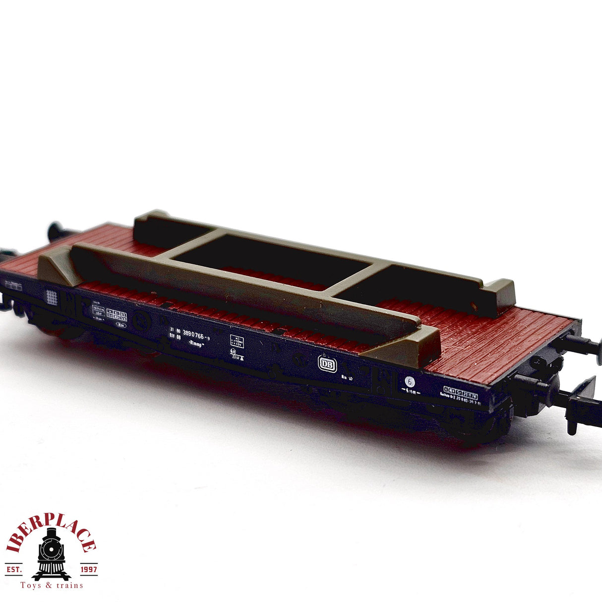 ♻️ 2da mano - Roco 25182 vagón plataforma DB N escala 1:160 E13